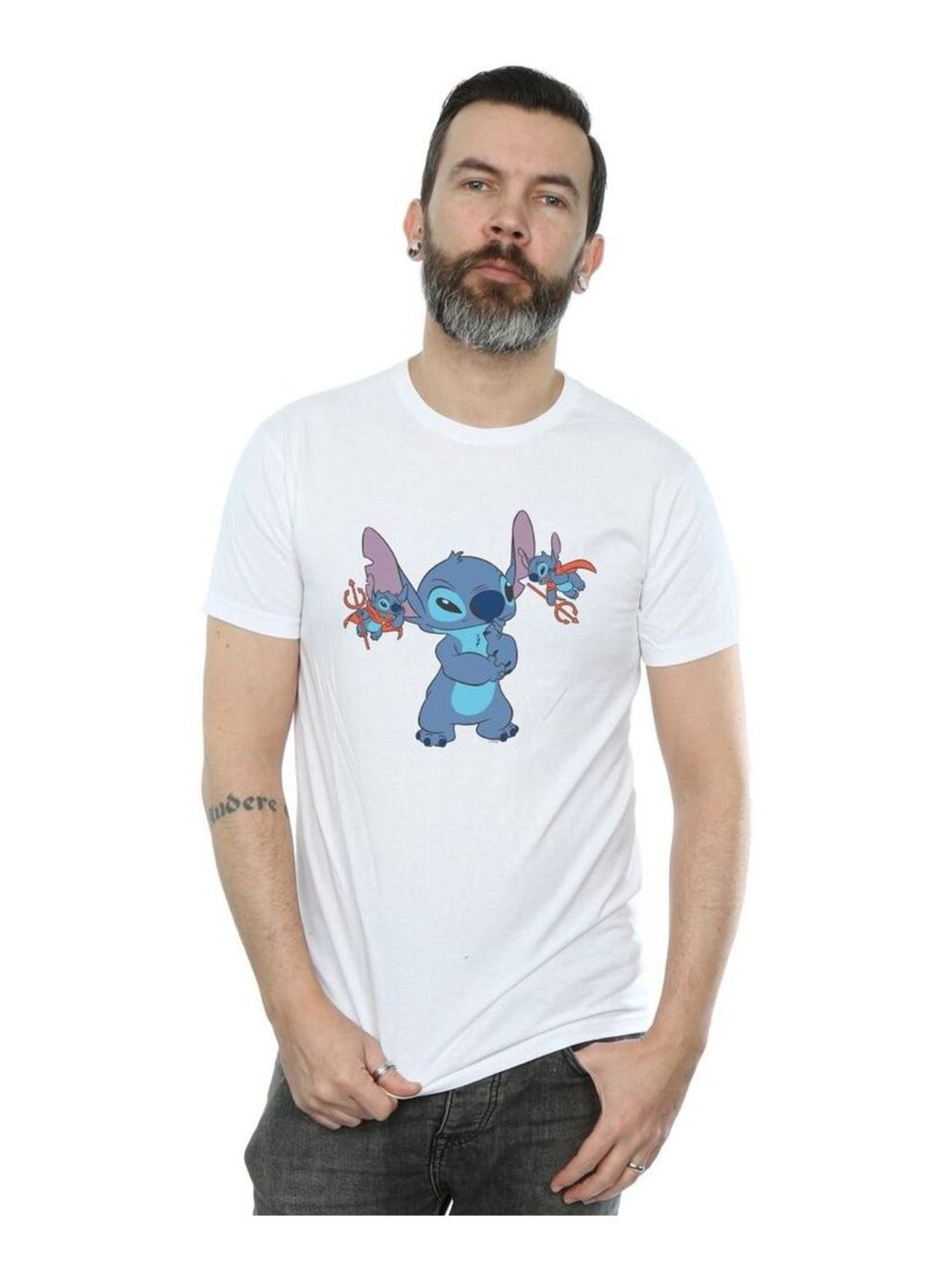 Disney - T-shirt motif Lilo et Stitch LITTLE DEVILS - Blanc