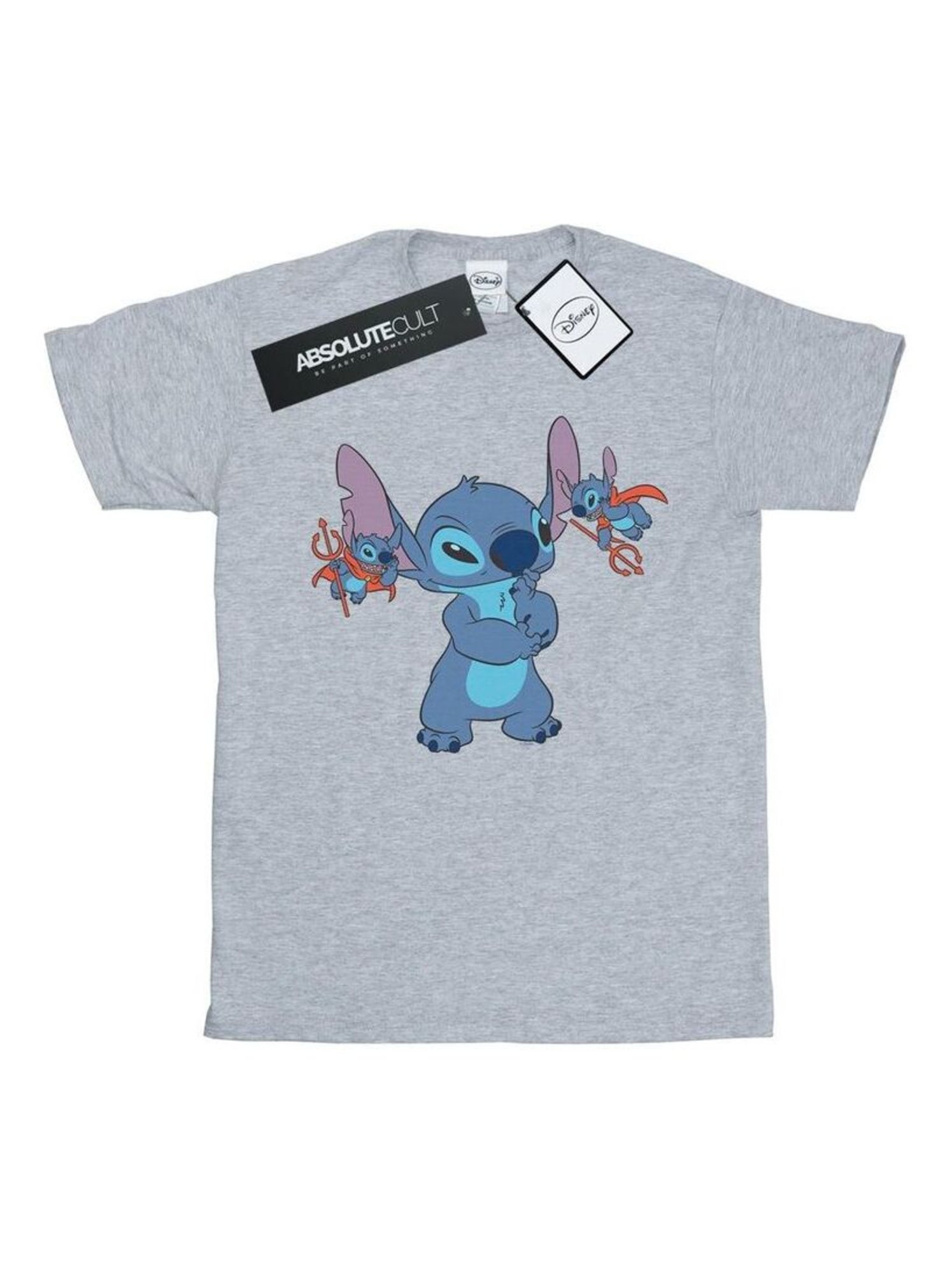 Disney - T-shirt motif Lilo et Stitch LITTLE DEVILS - Gris chiné