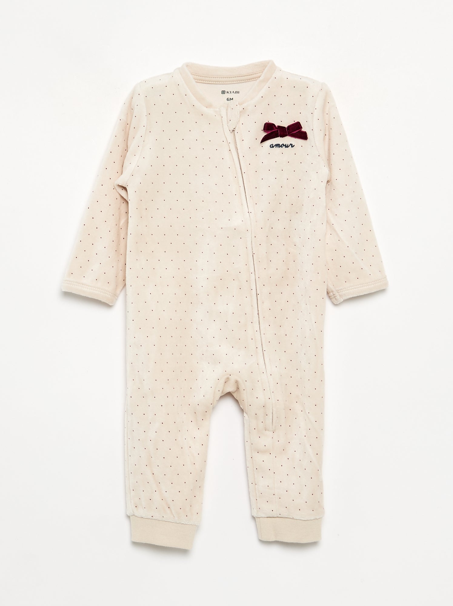 Dors-bien en velours - Beige (GEX79_1)