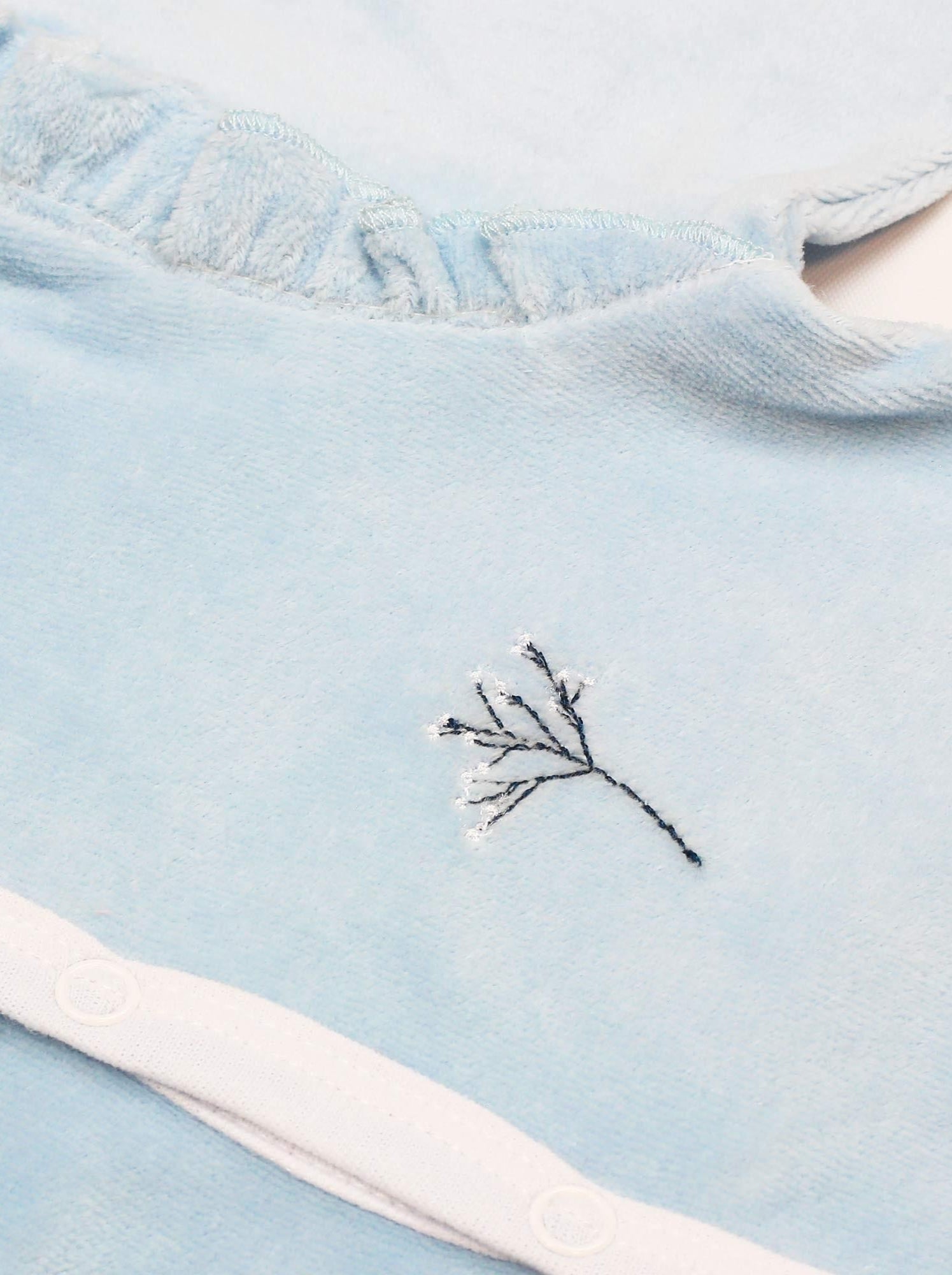 Dors bien en velours modèle romantique - Bleu