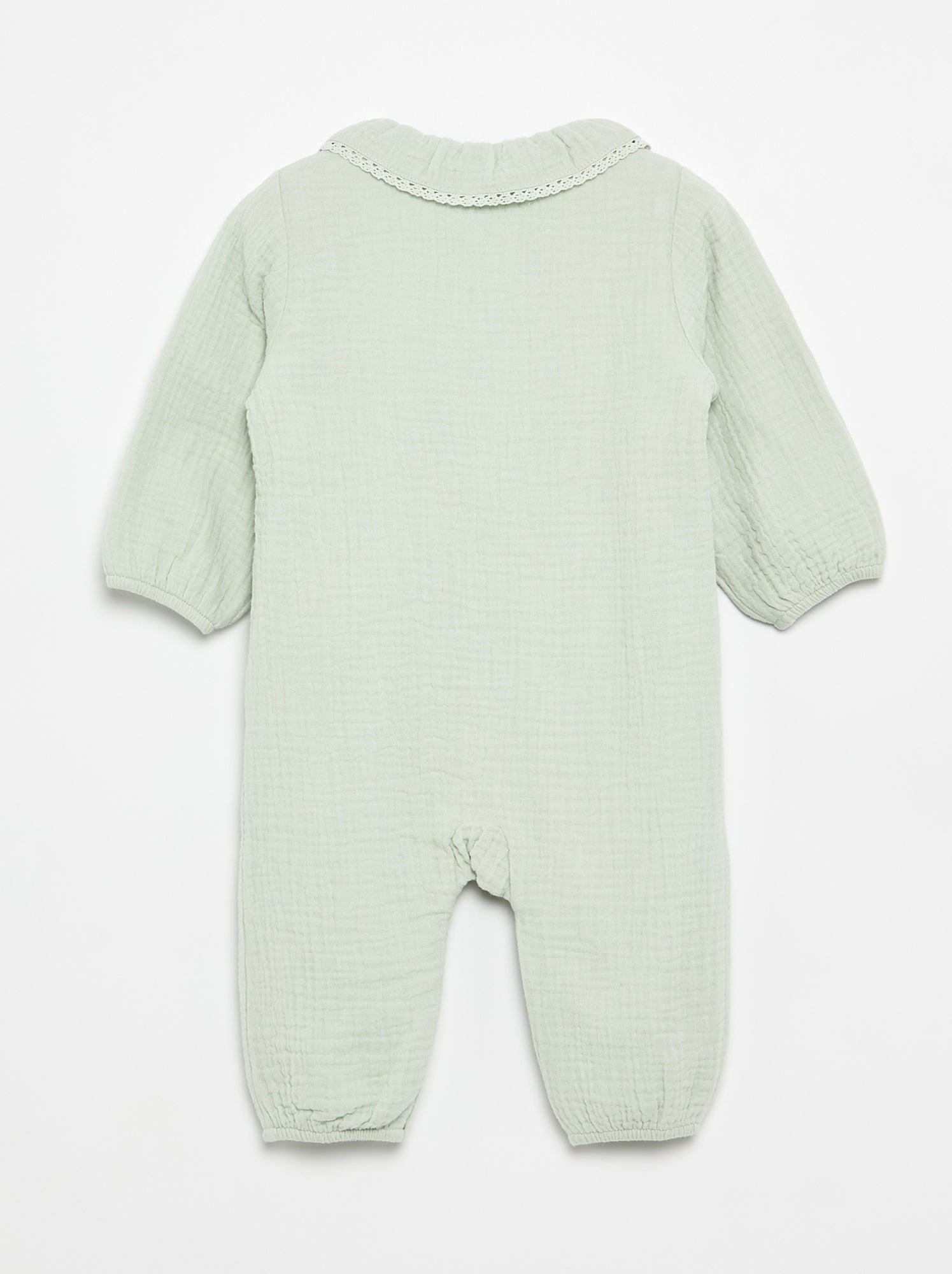 Dors bien sans pieds avec col fantaisie - Vert