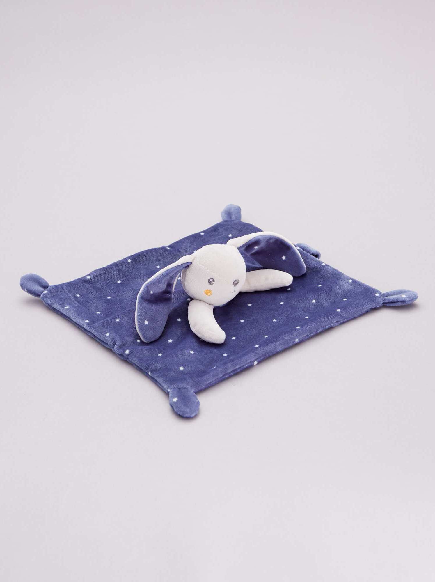 Doudou velours - bleu