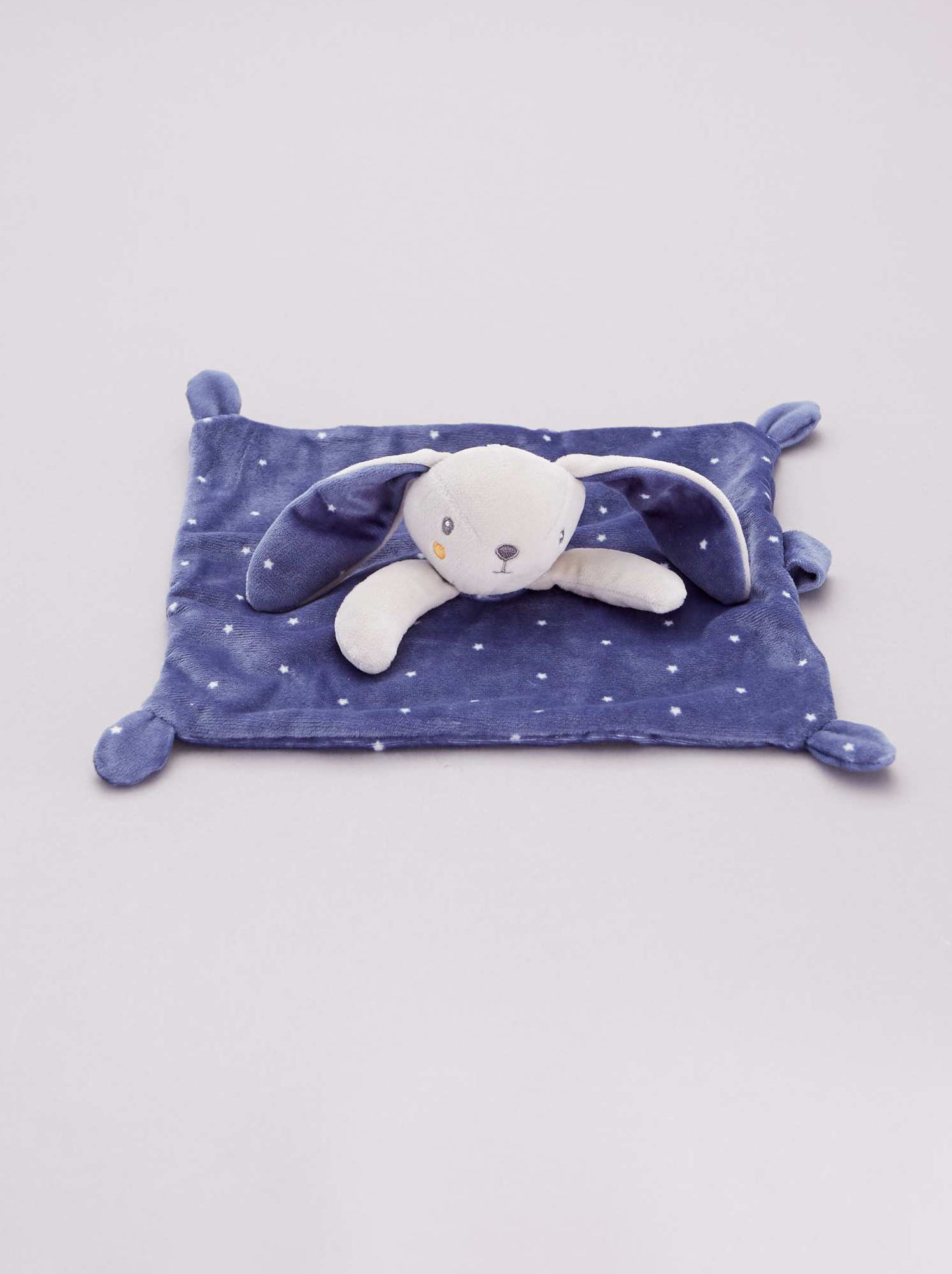 Doudou velours - bleu