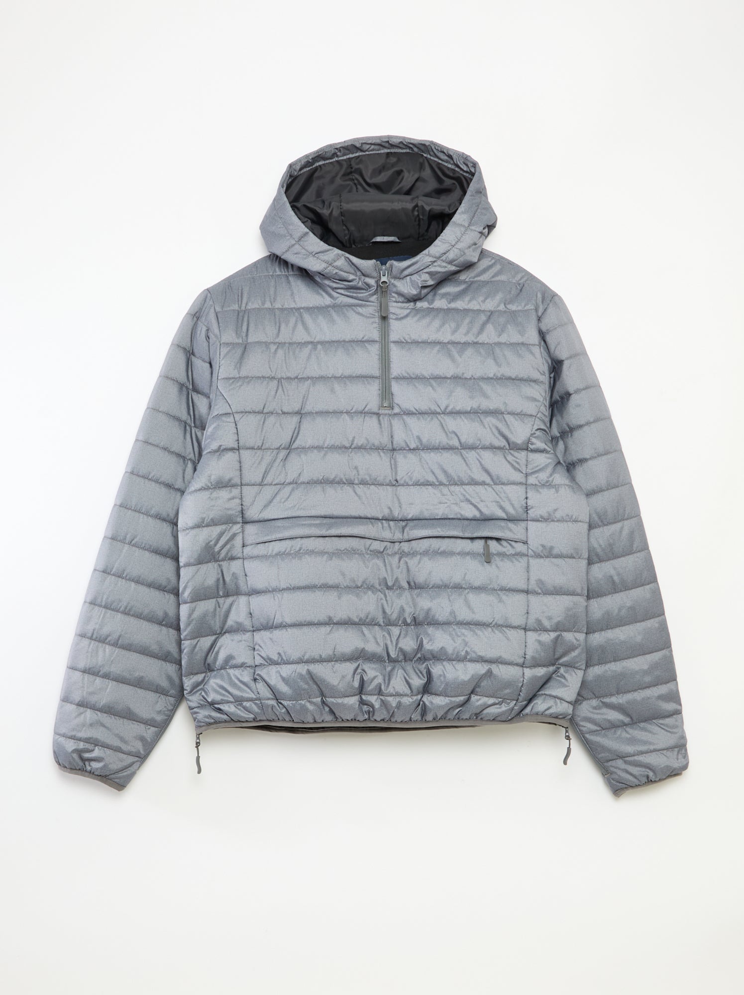 Doudoune à capuche matelassée - Gris