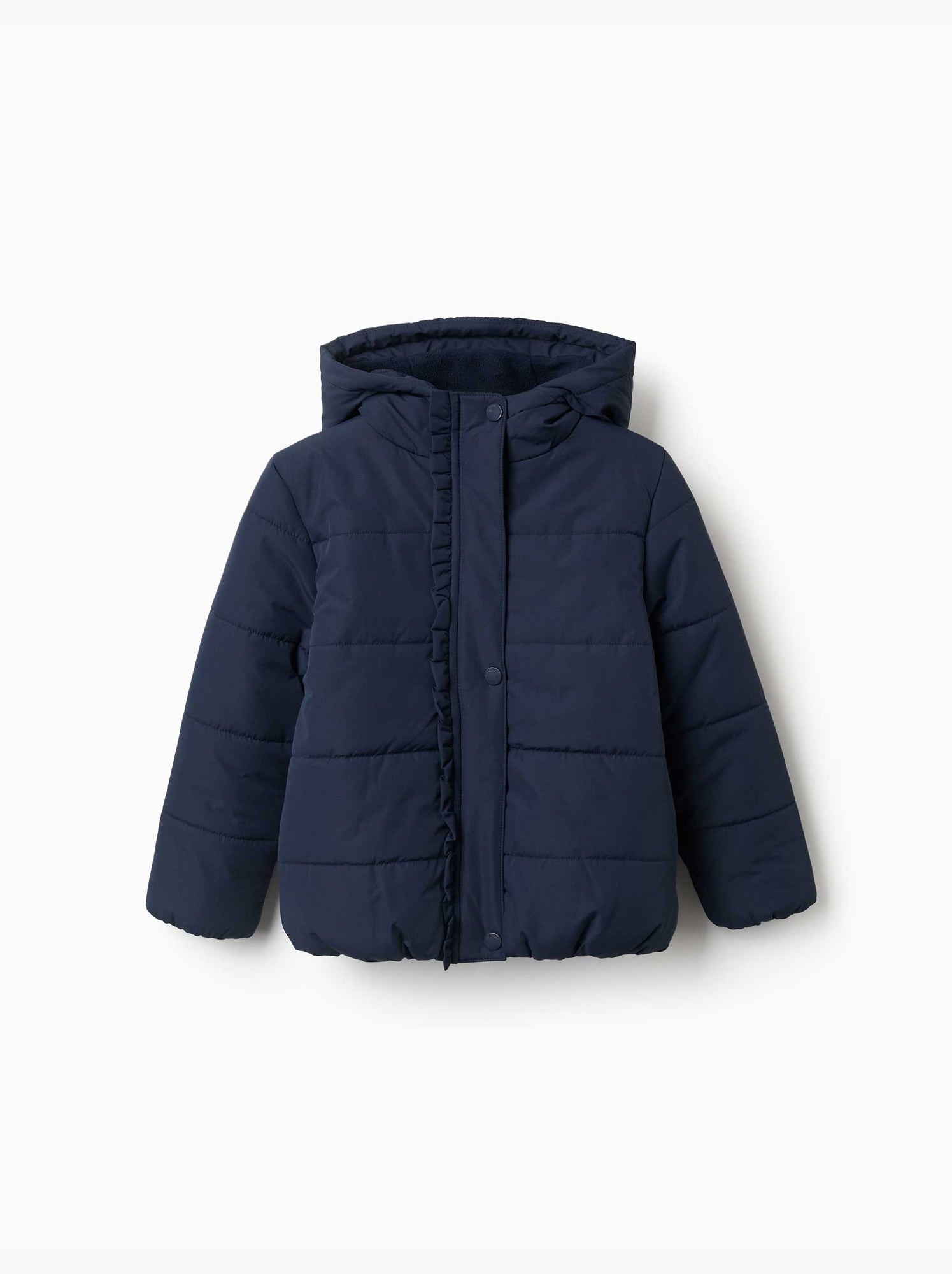 Doudoune avec capuche et doublure en polaire - Bleu Bleu