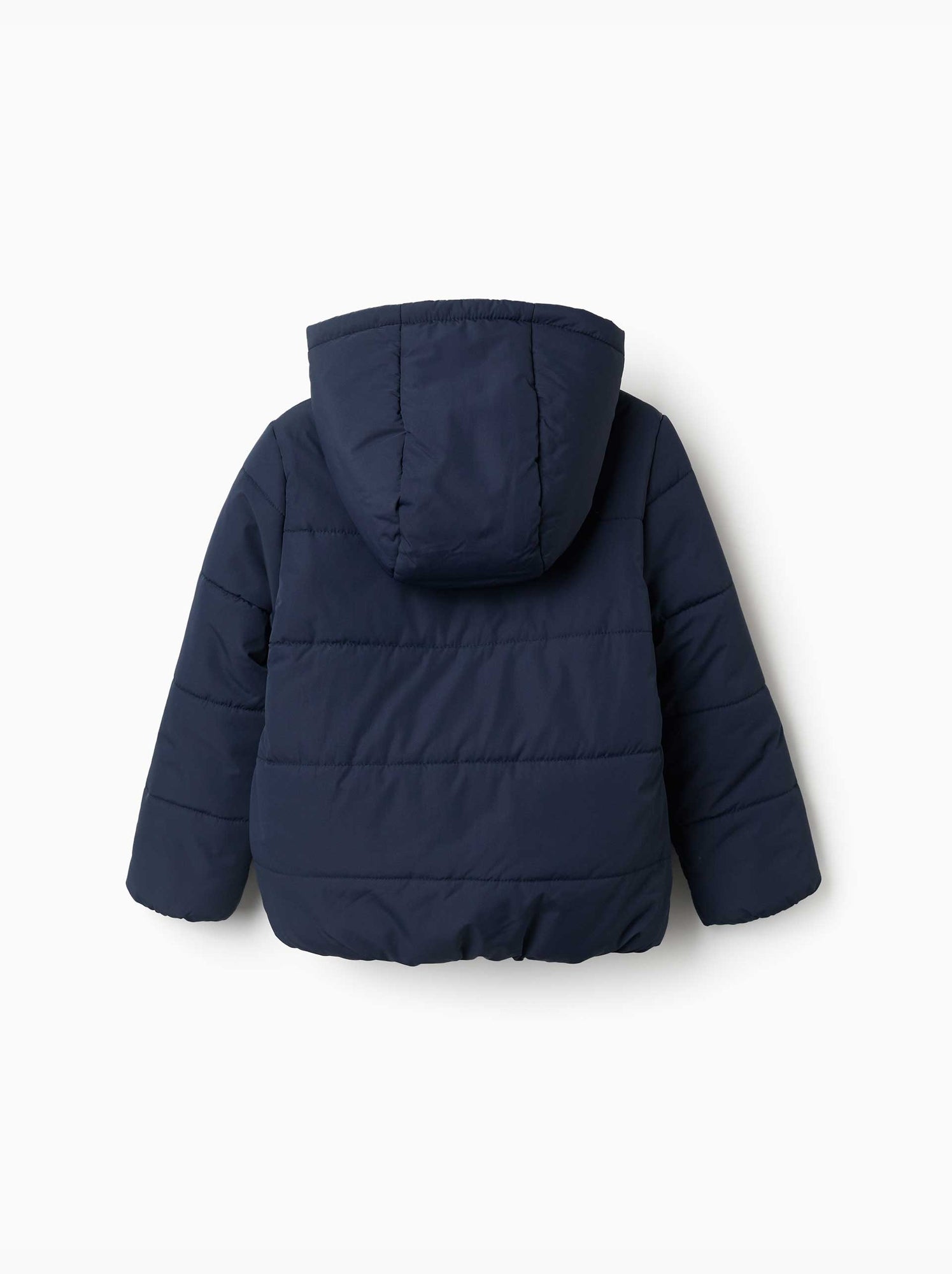 Doudoune avec capuche et doublure en polaire - Bleu Bleu