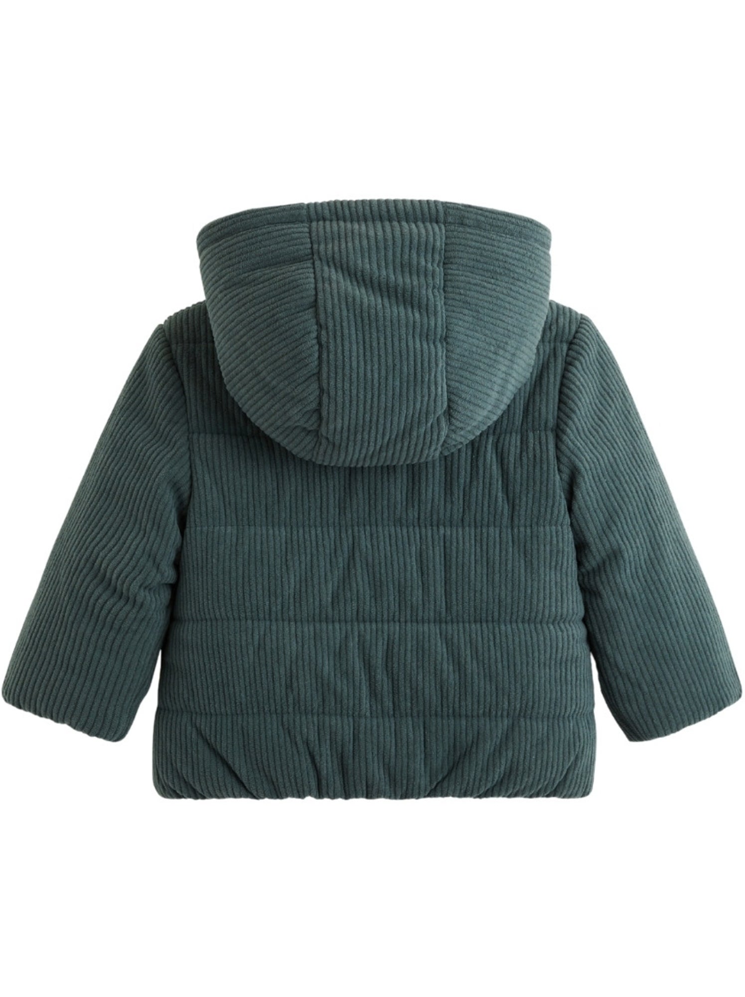 Doudoune bébé en velours côtelé doublée sherpa avec capuche elliott - Vert