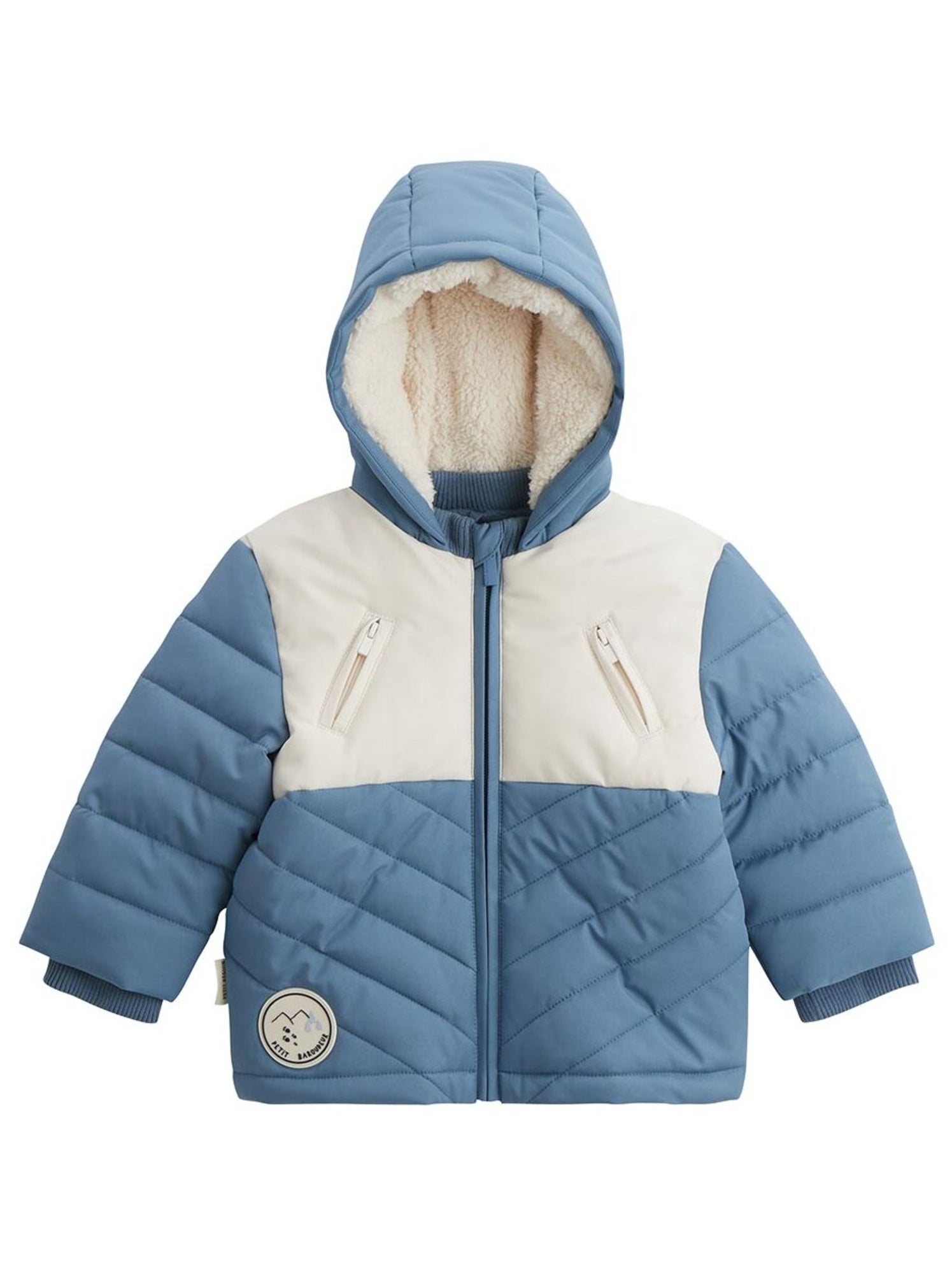 Doudoune enfant imperméable doublée polaire avec capuche tao - Bleu