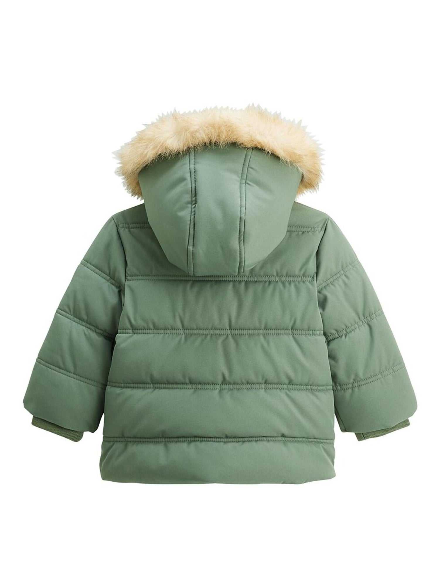 Doudoune enfant imperméable doublée sherpa avec capuche anouk - Kaki