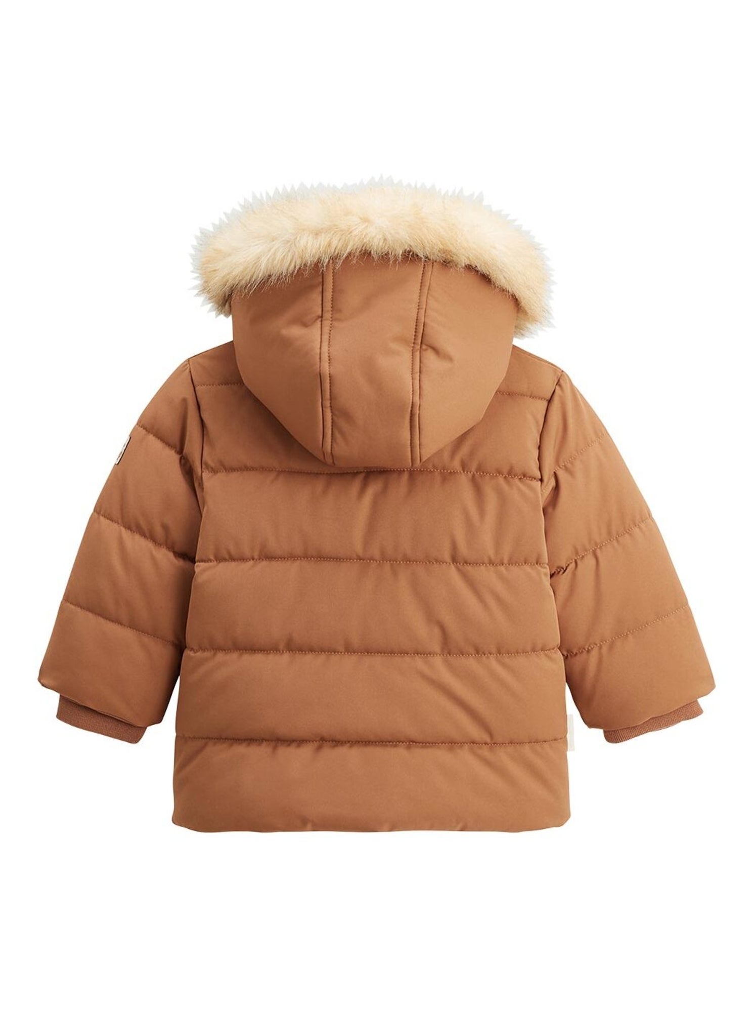 Doudoune enfant imperméable doublée sherpa avec capuche chincha - Camel