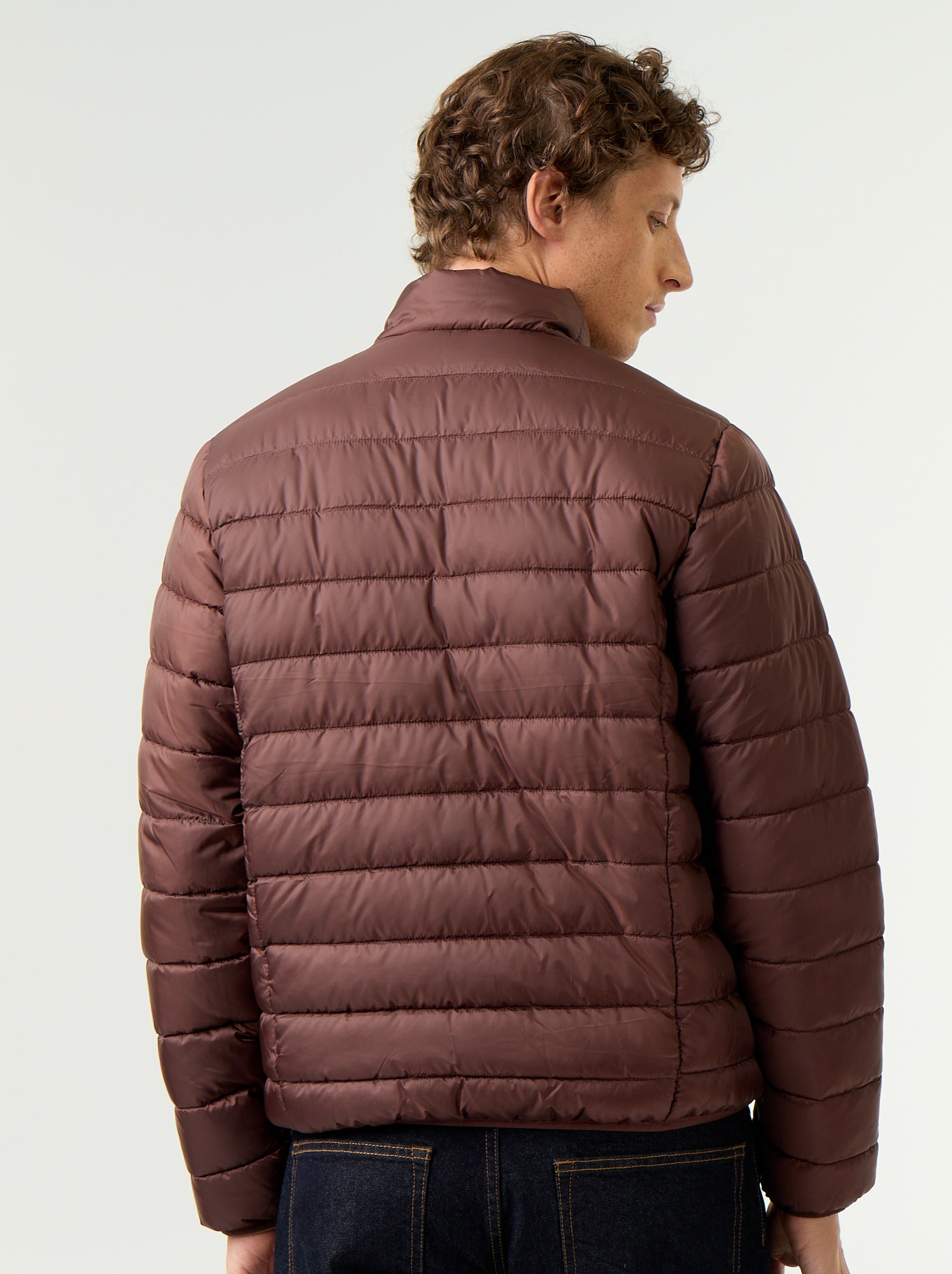 Doudoune légère avec ouverture zippée - Marron
