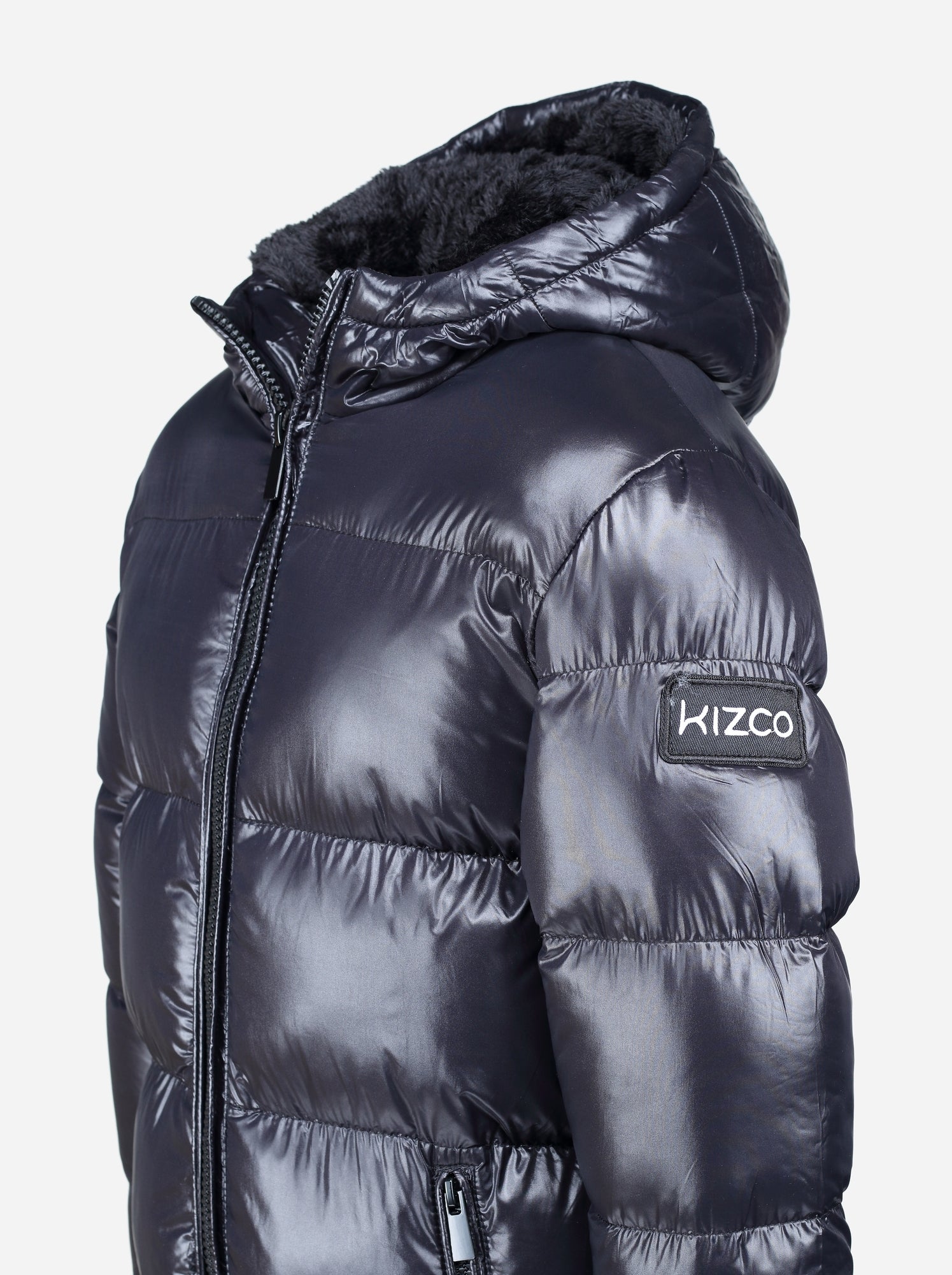 Doudoune longue à capuche - Kizco - Noir