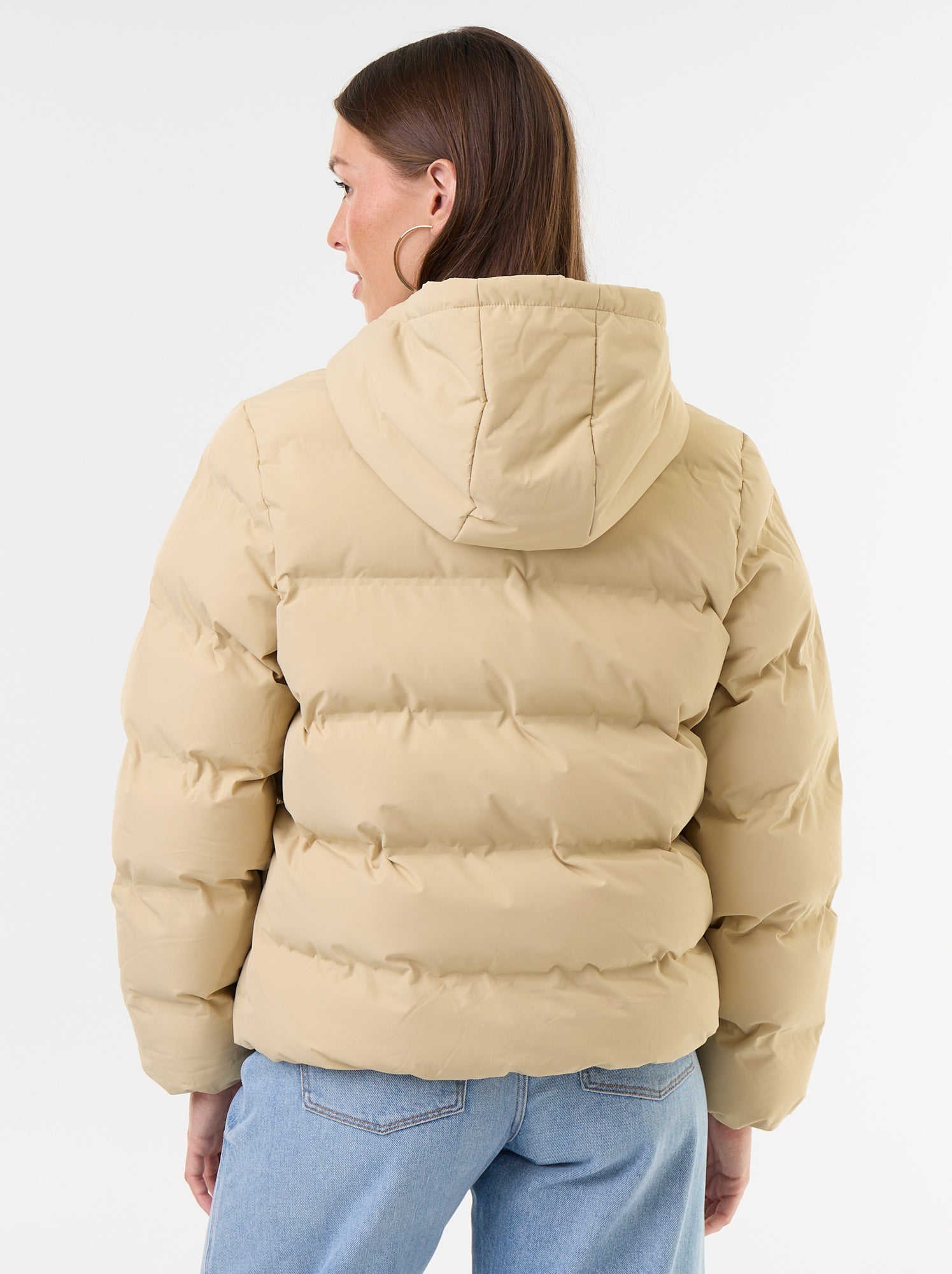 Doudoune matelassée à capuche - Beige
