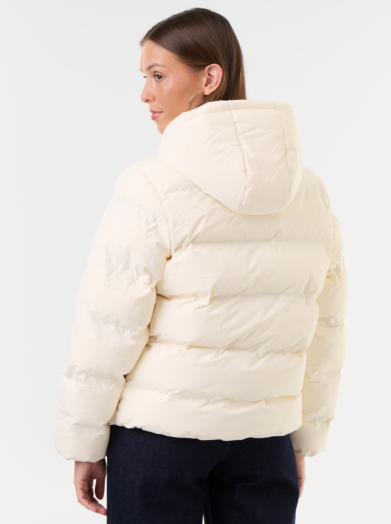 Doudoune matelassée à capuche - Blanc