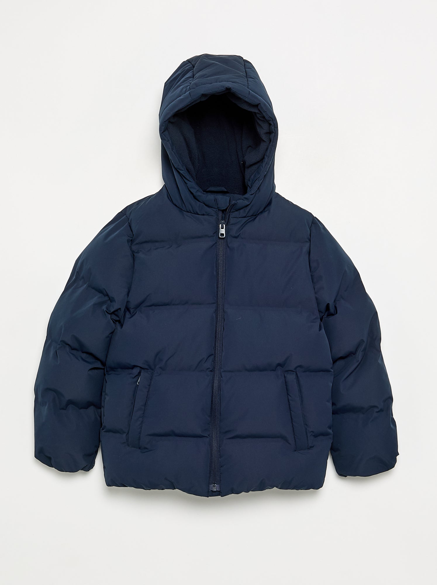 Doudoune matelassée à capuche - Bleu
