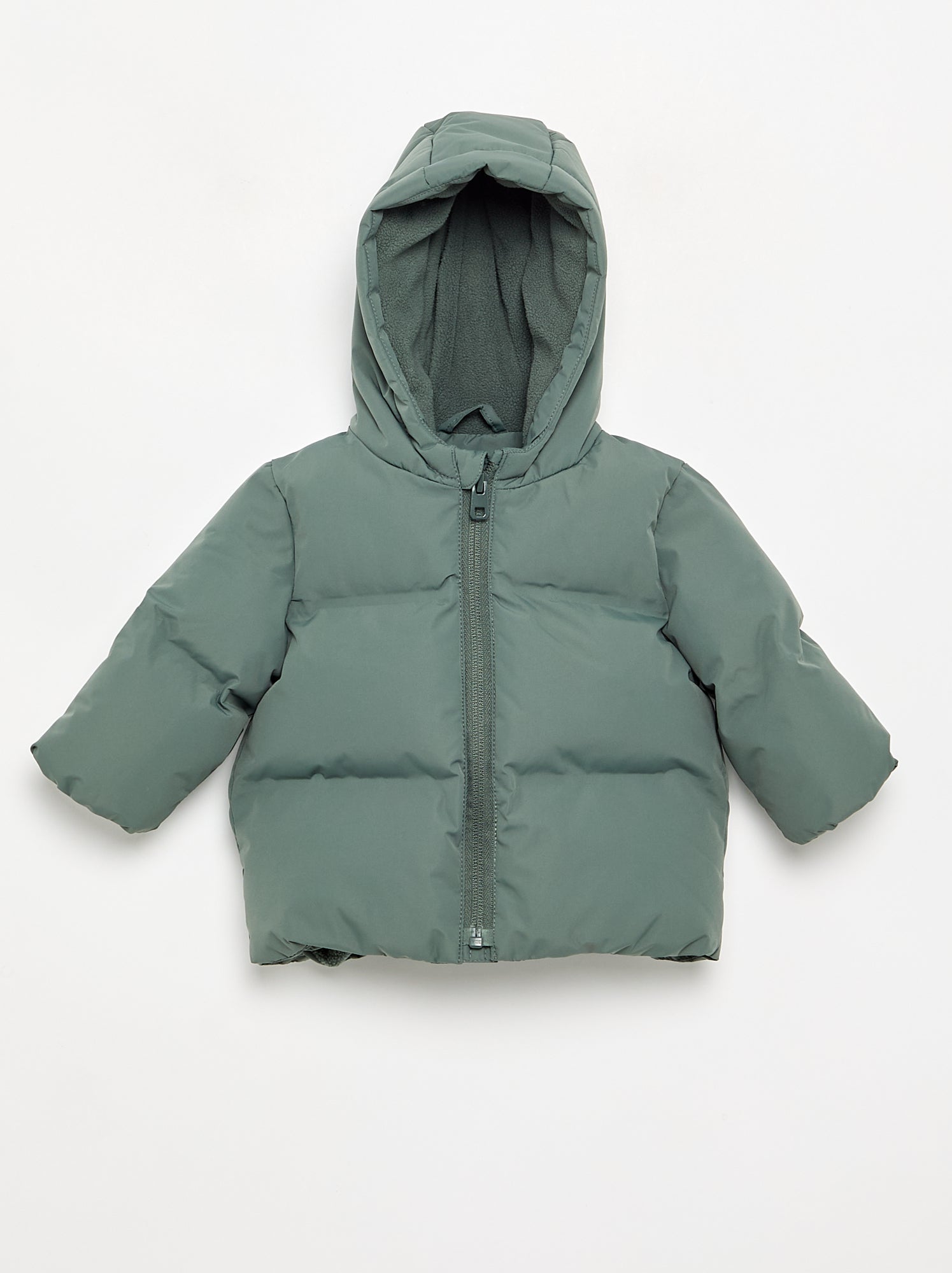 Doudoune matelassée à capuche - Vert