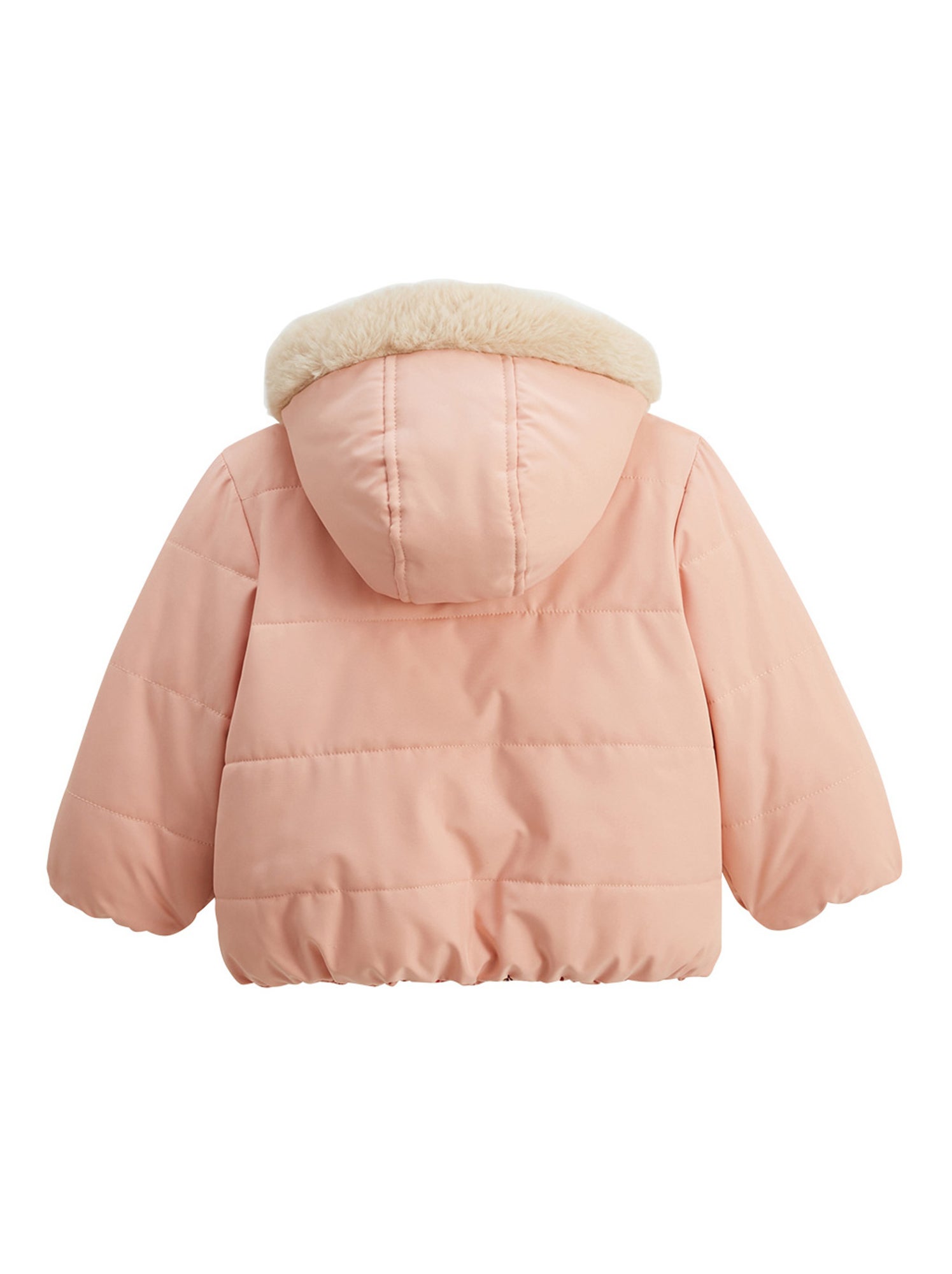 Doudoune réversible enfant imperméable avec capuche manouk - Rose