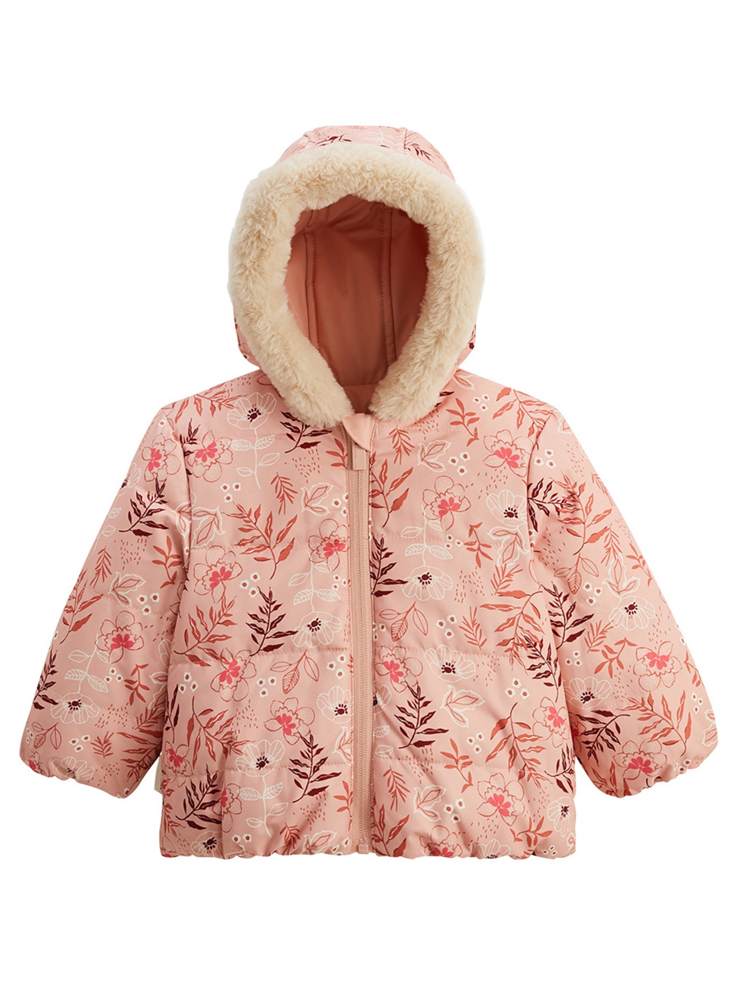 Doudoune réversible enfant imperméable avec capuche manouk - Rose