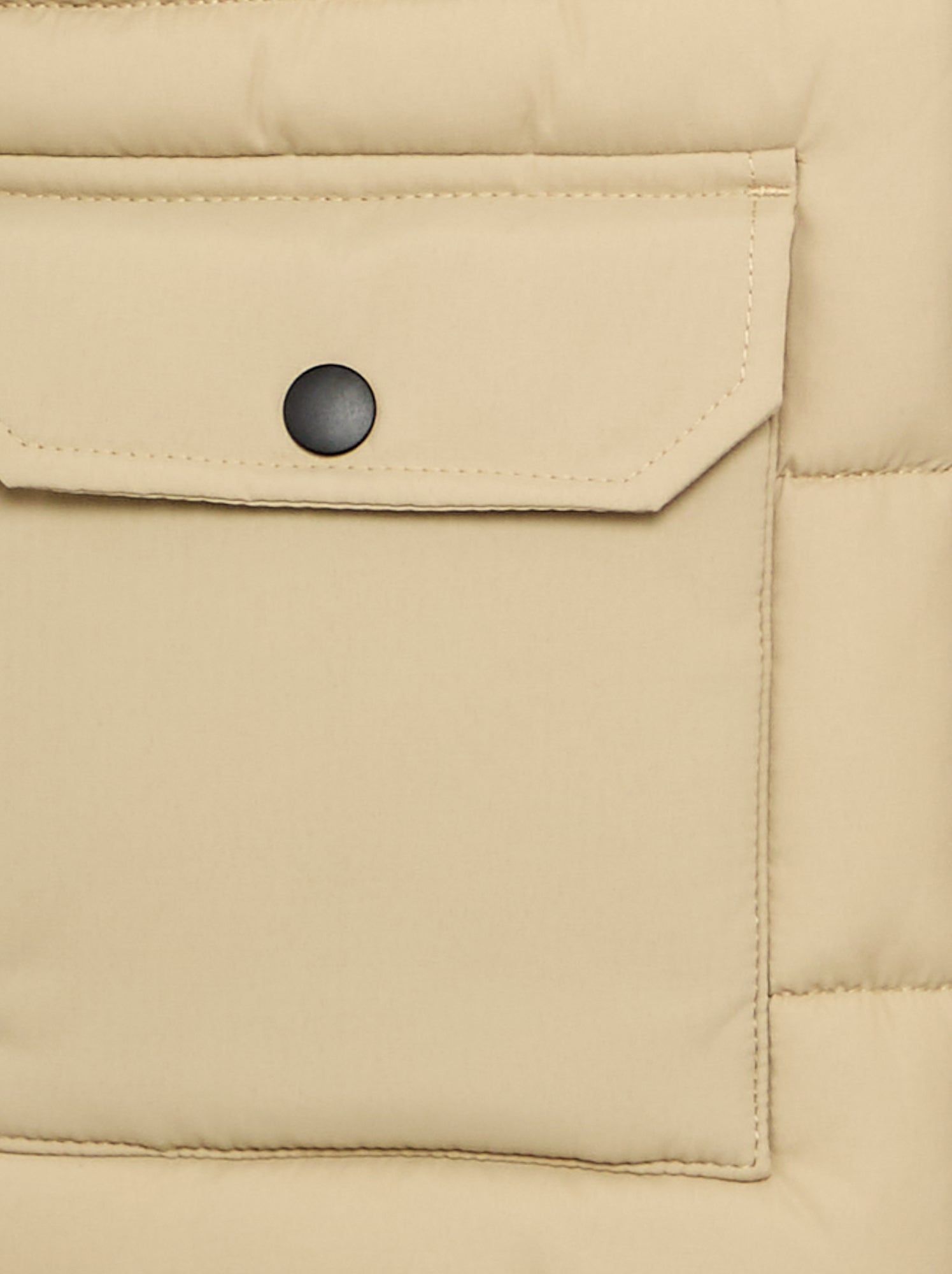 Doudoune sans manches à capuche - Beige