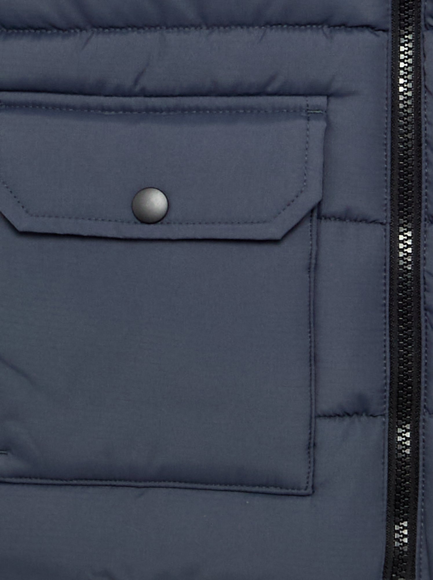 Doudoune sans manches à capuche - Bleu
