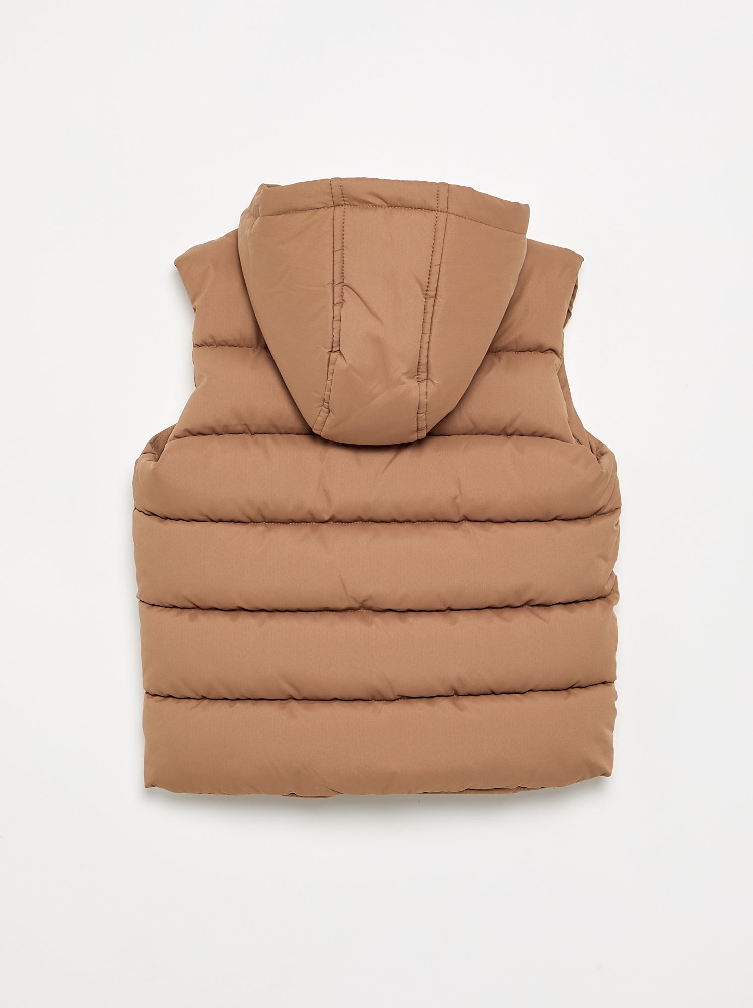 Doudoune sans manches à capuche - Marron