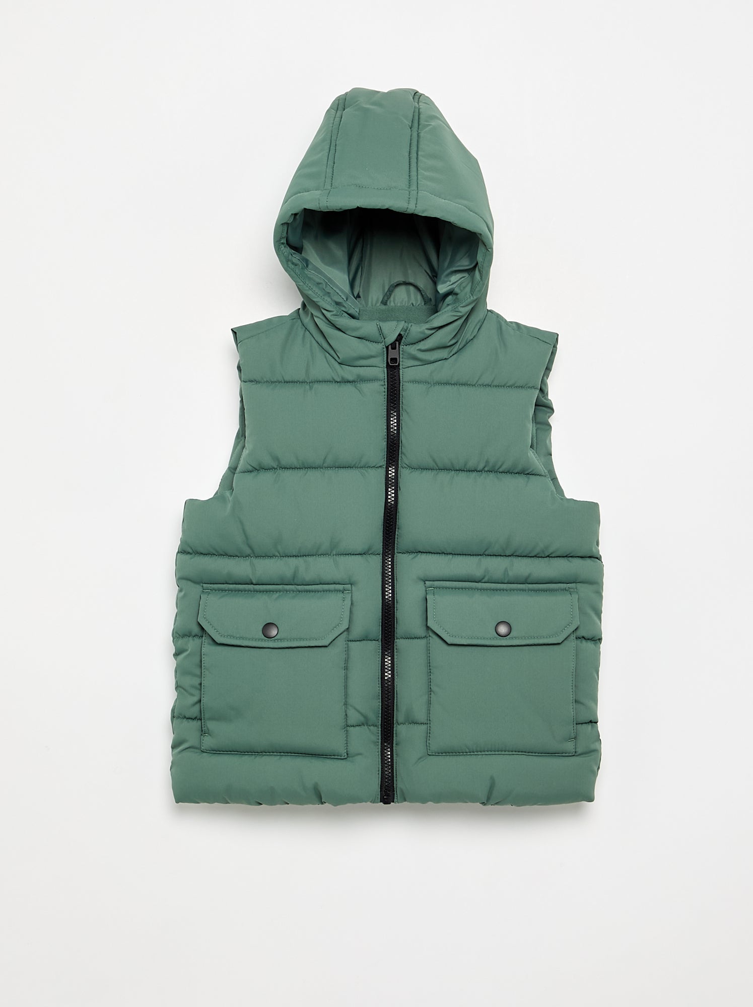 Doudoune sans manches à capuche - Vert