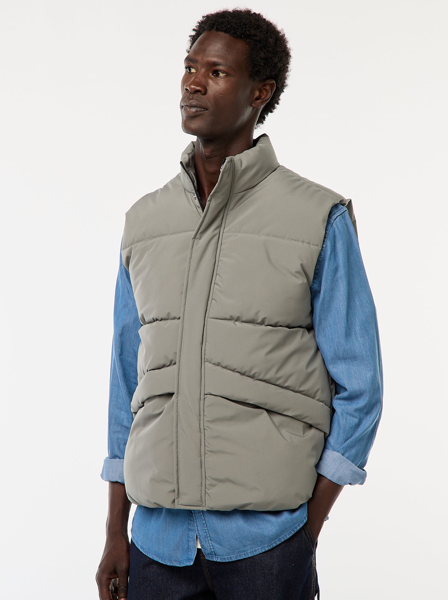 Doudoune sans manches chaude - Kaki