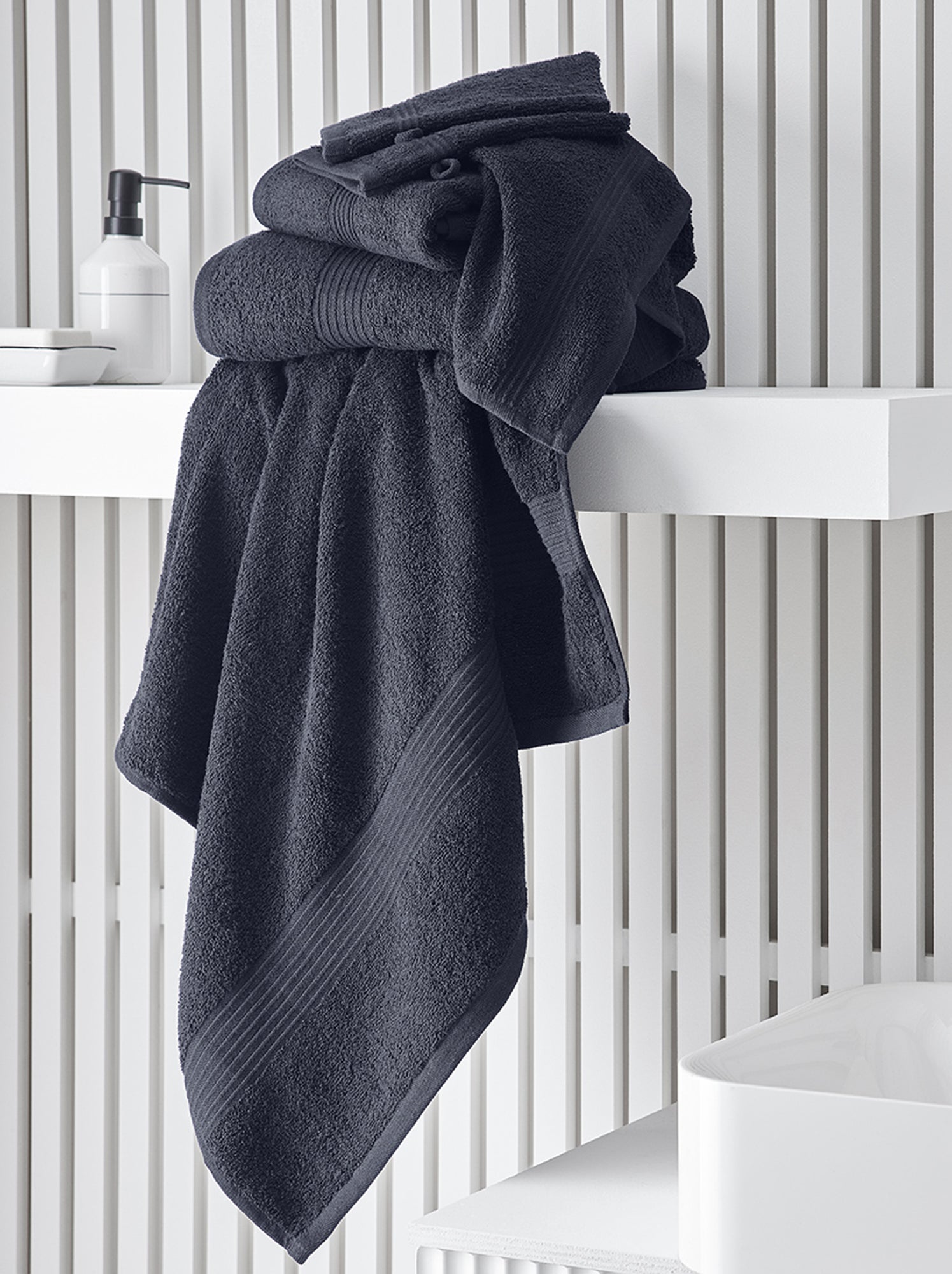Drap de bain 70 x 130 cm - Bleu marine