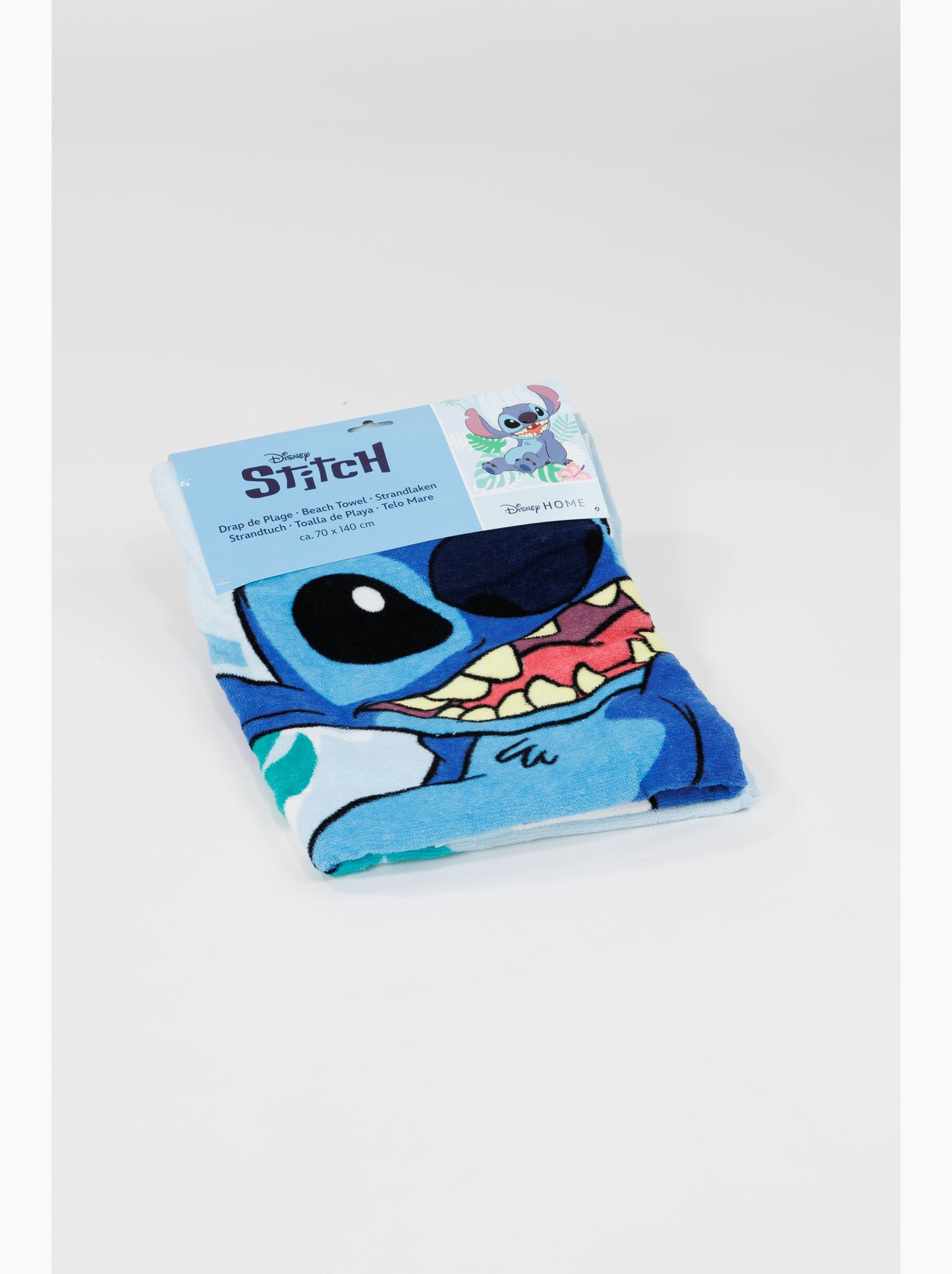 Drap de Plage Stitch Disney 70x140 cm 100% Coton - Noir Bleu