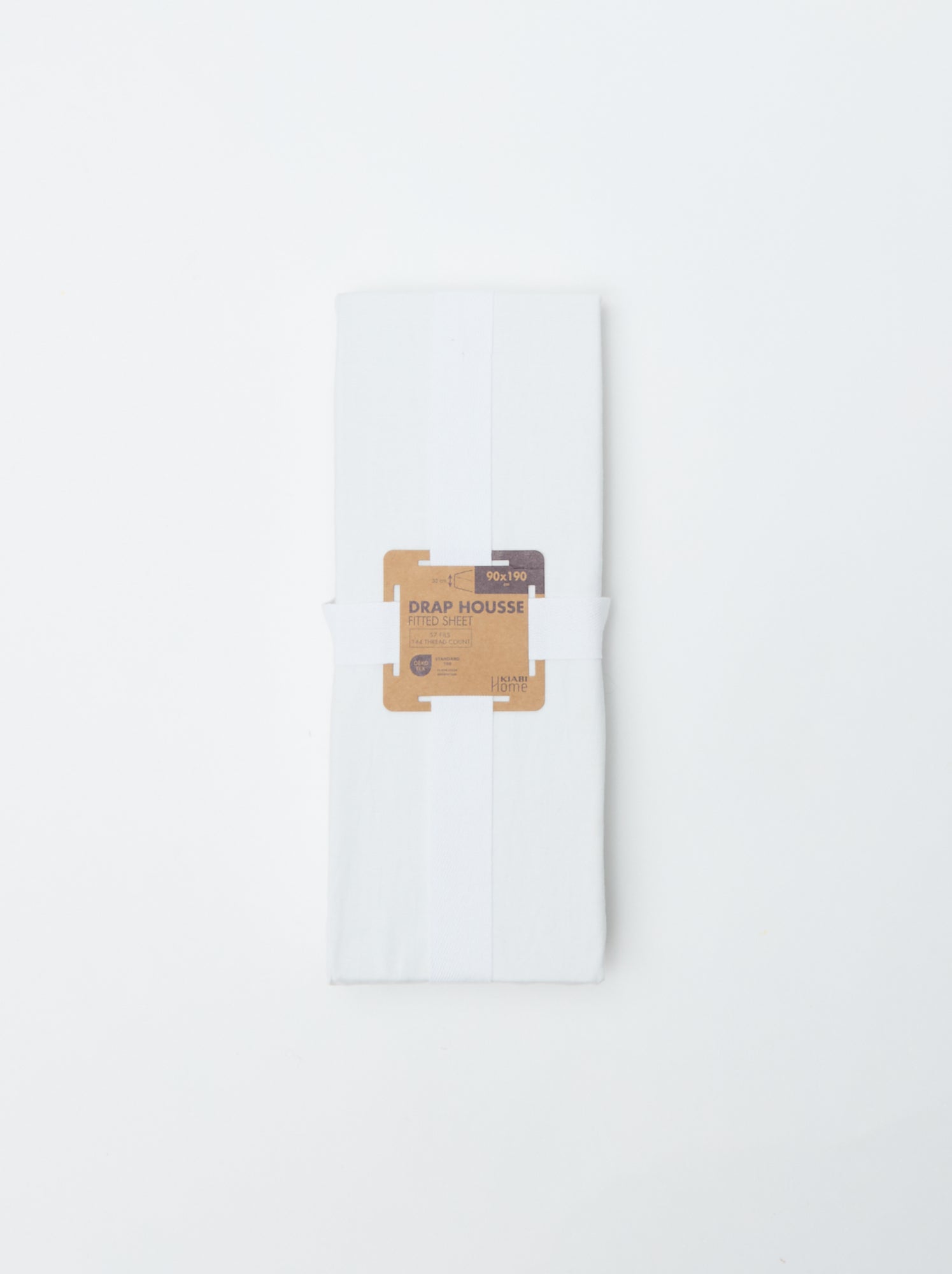 Drap housse 1 personne 90 x 190 en coton - Blanc