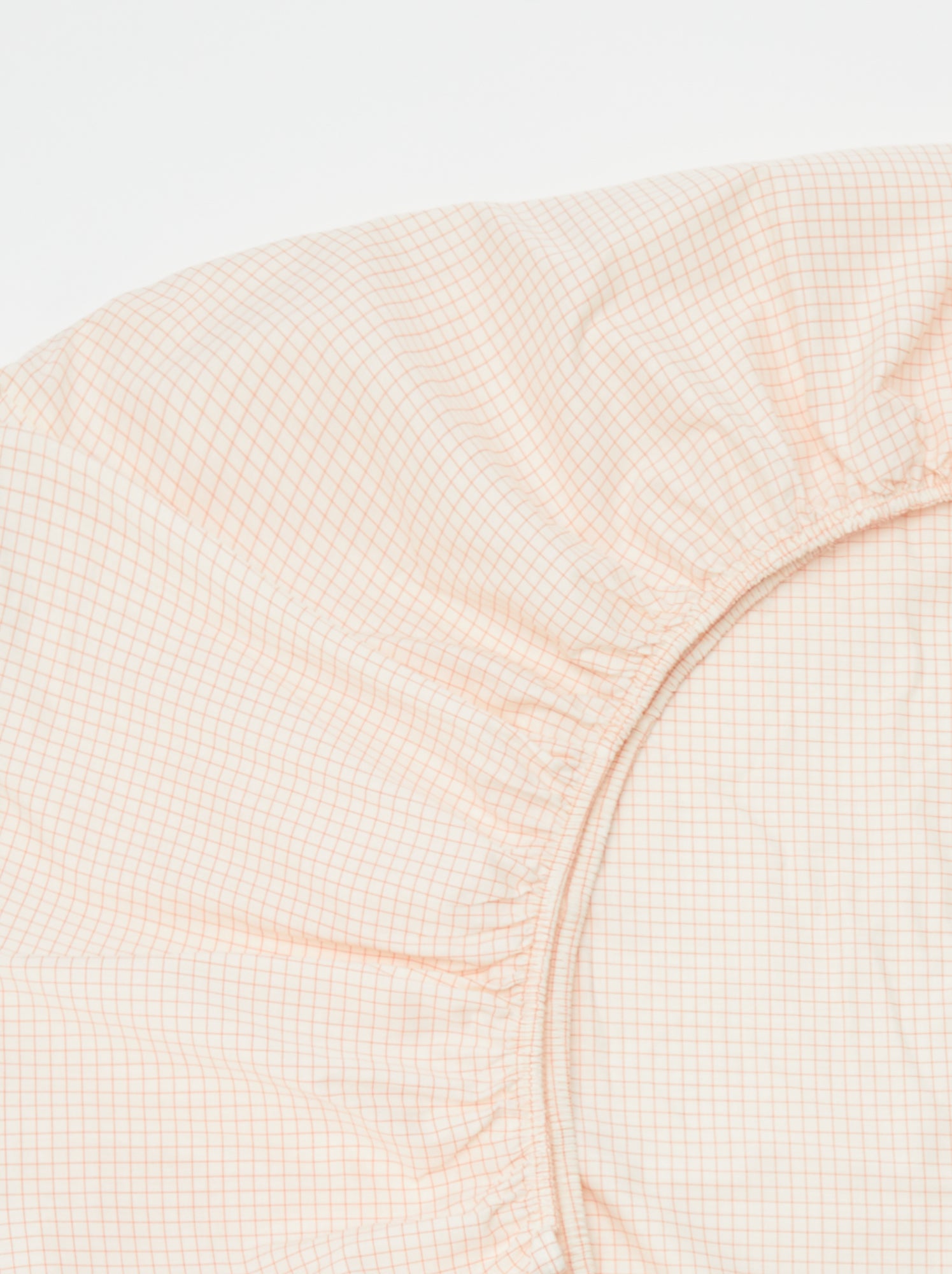 Drap housse 1 personnes 90 x 190 en coton - Blanc/orange