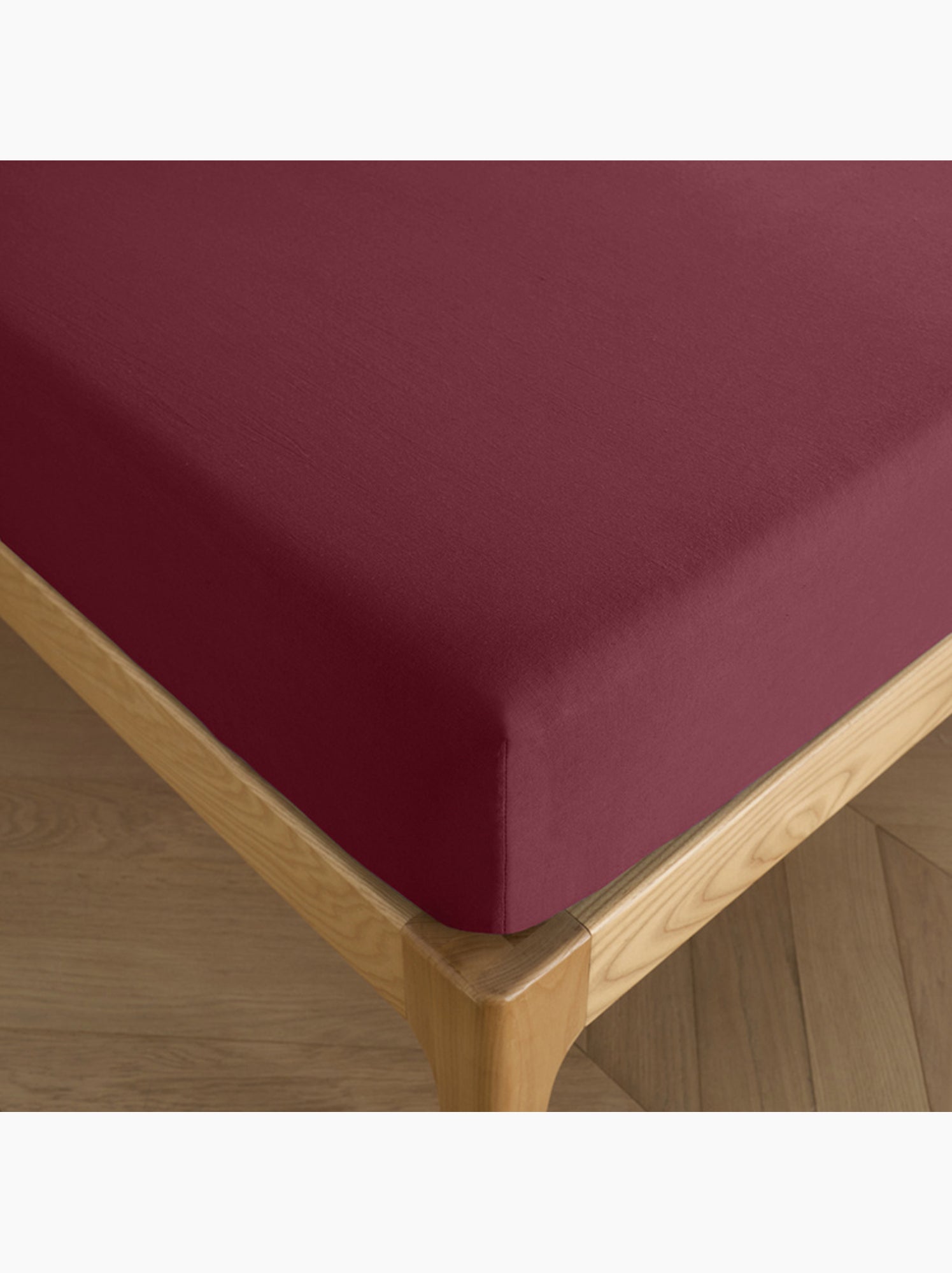Drap housse – 100% coton 57 fils/cm² - Bordeaux