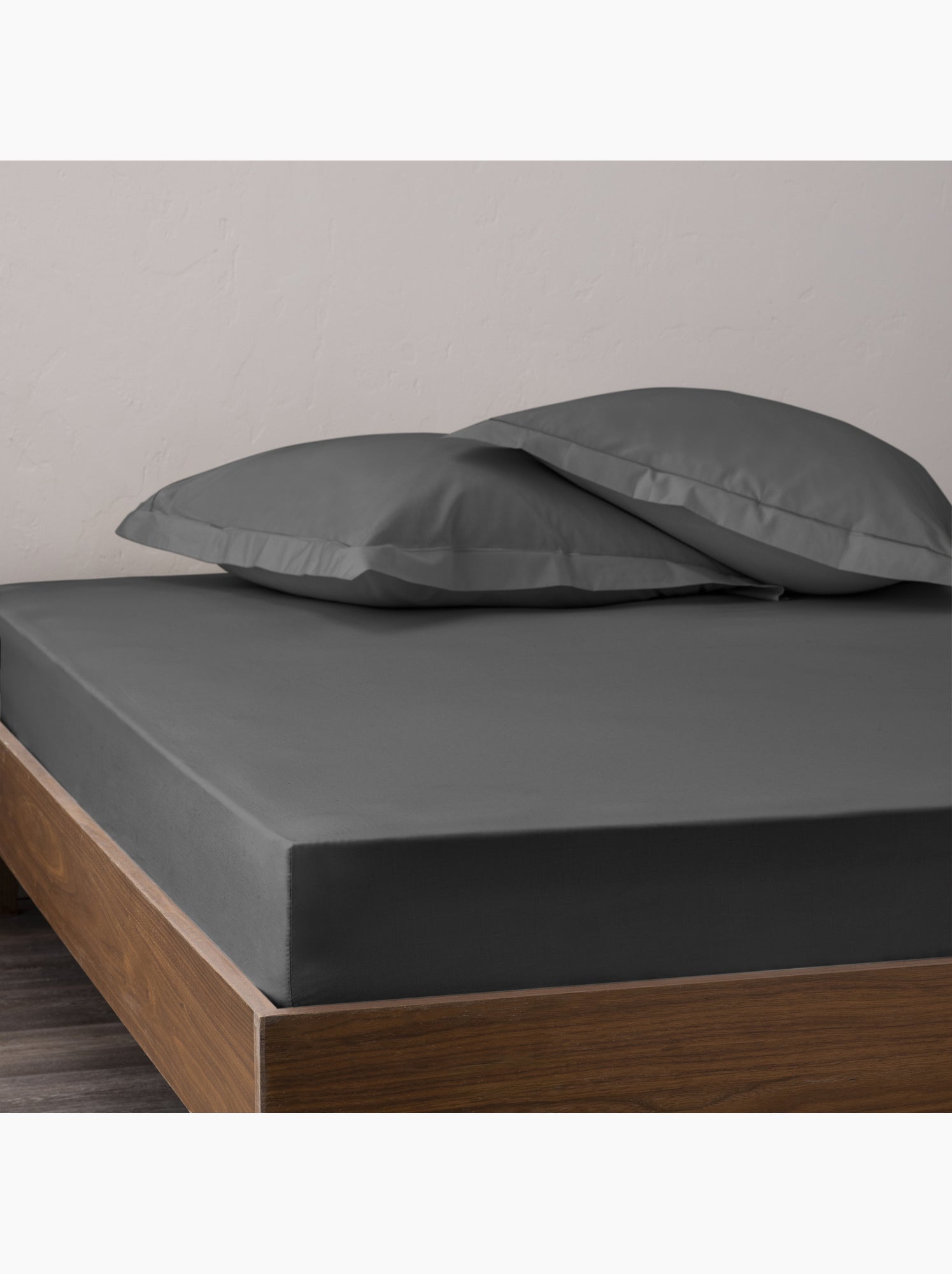 Drap housse – 100% coton 57 fils/cm² - gris anthracite