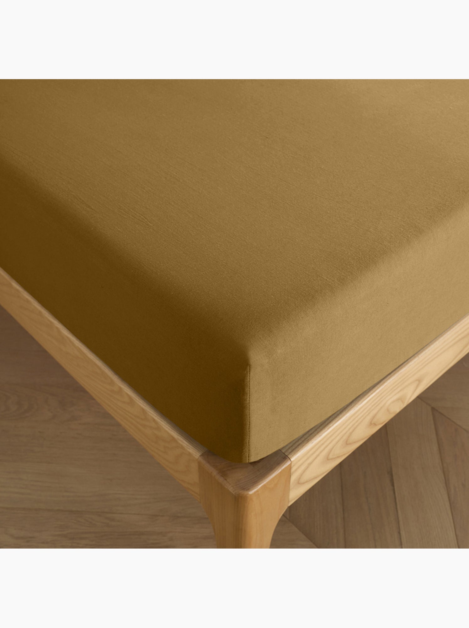 Drap housse – 100% coton 57 fils/cm² - Marron caramel