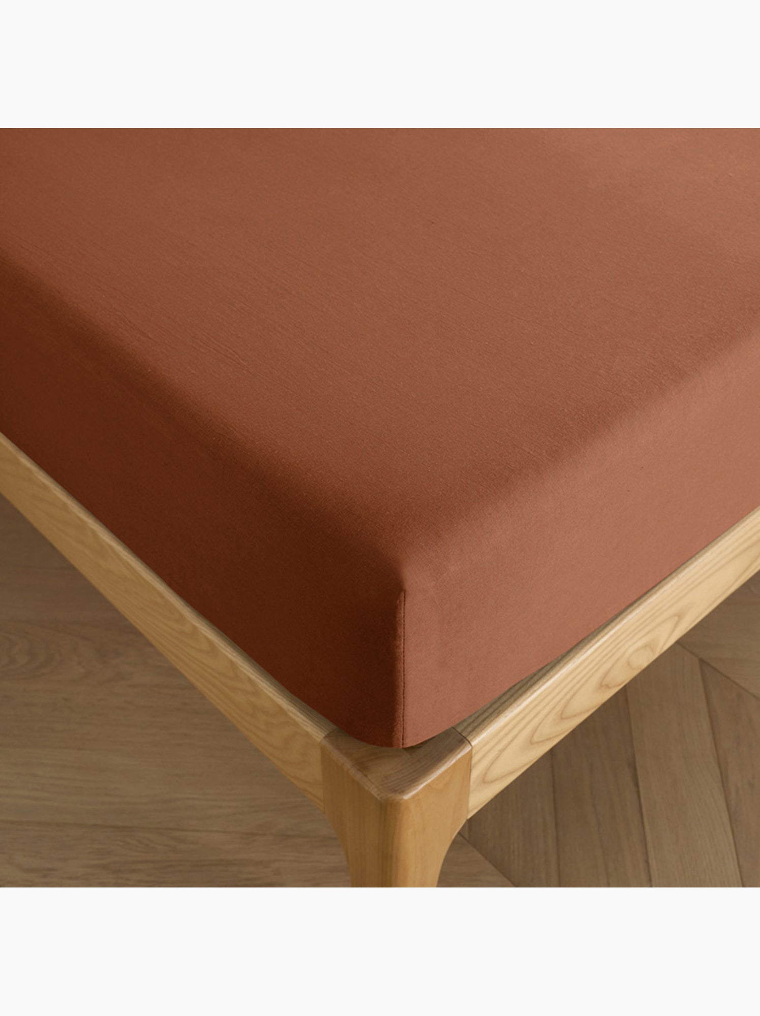 Drap housse – 100% coton 57 fils/cm² - Rouge paprika