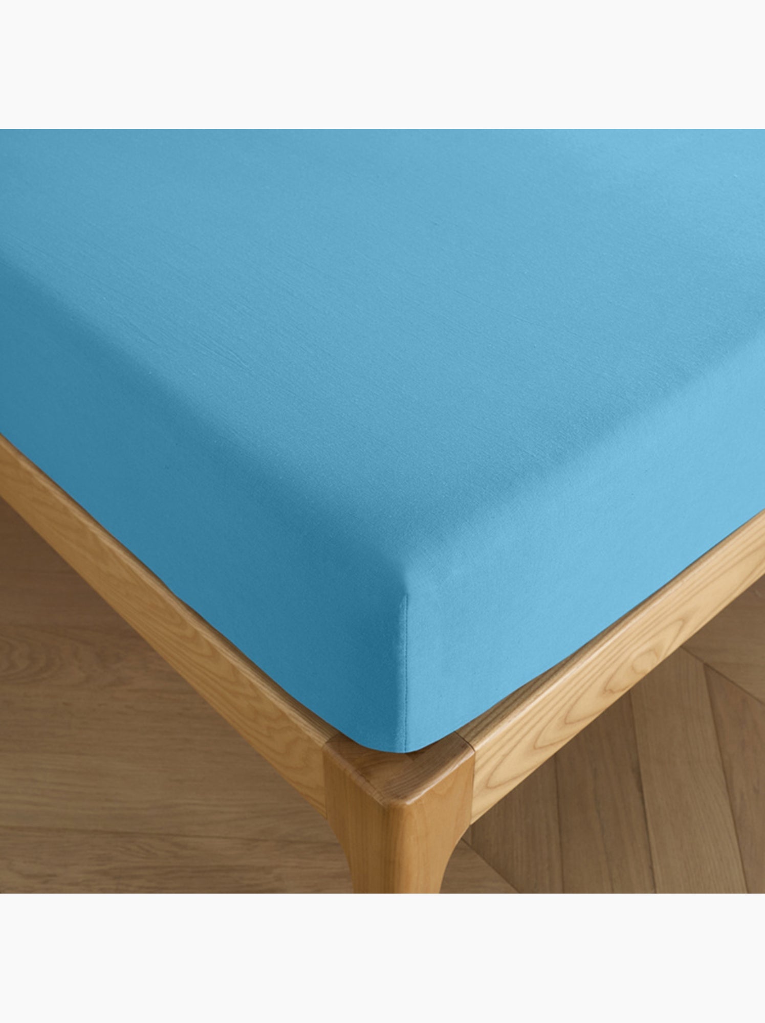 Drap housse – 100% coton 57 fils/cm² - Turquoise