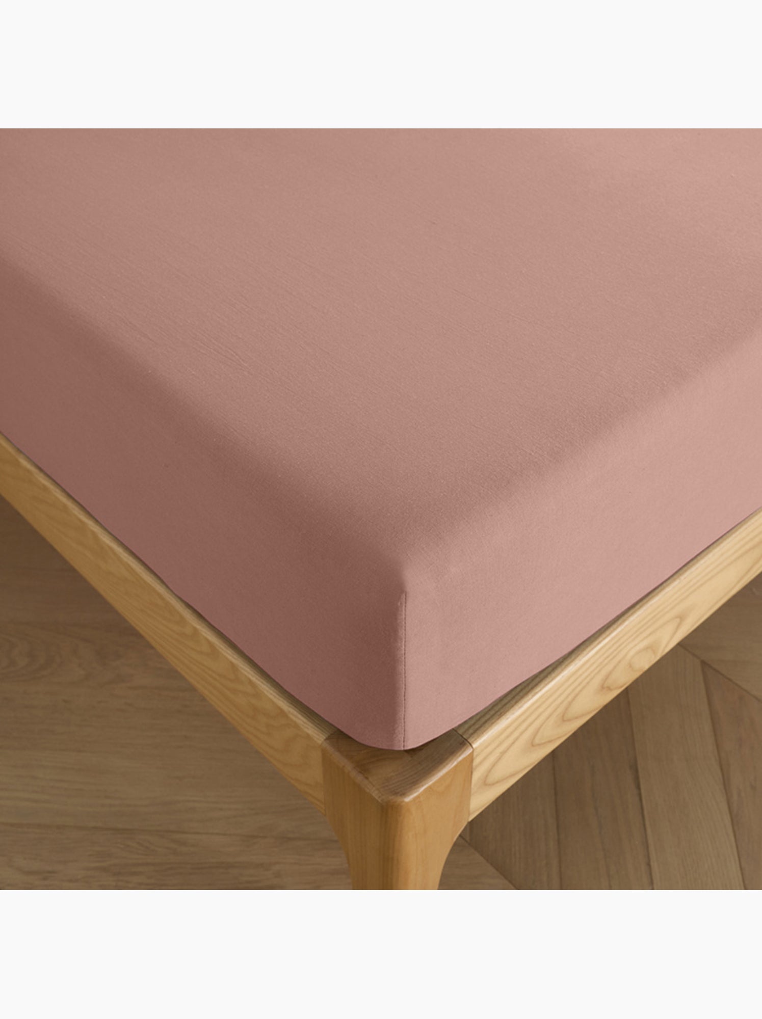Drap housse – 100% coton 57 fils/cm² - Vieux rose