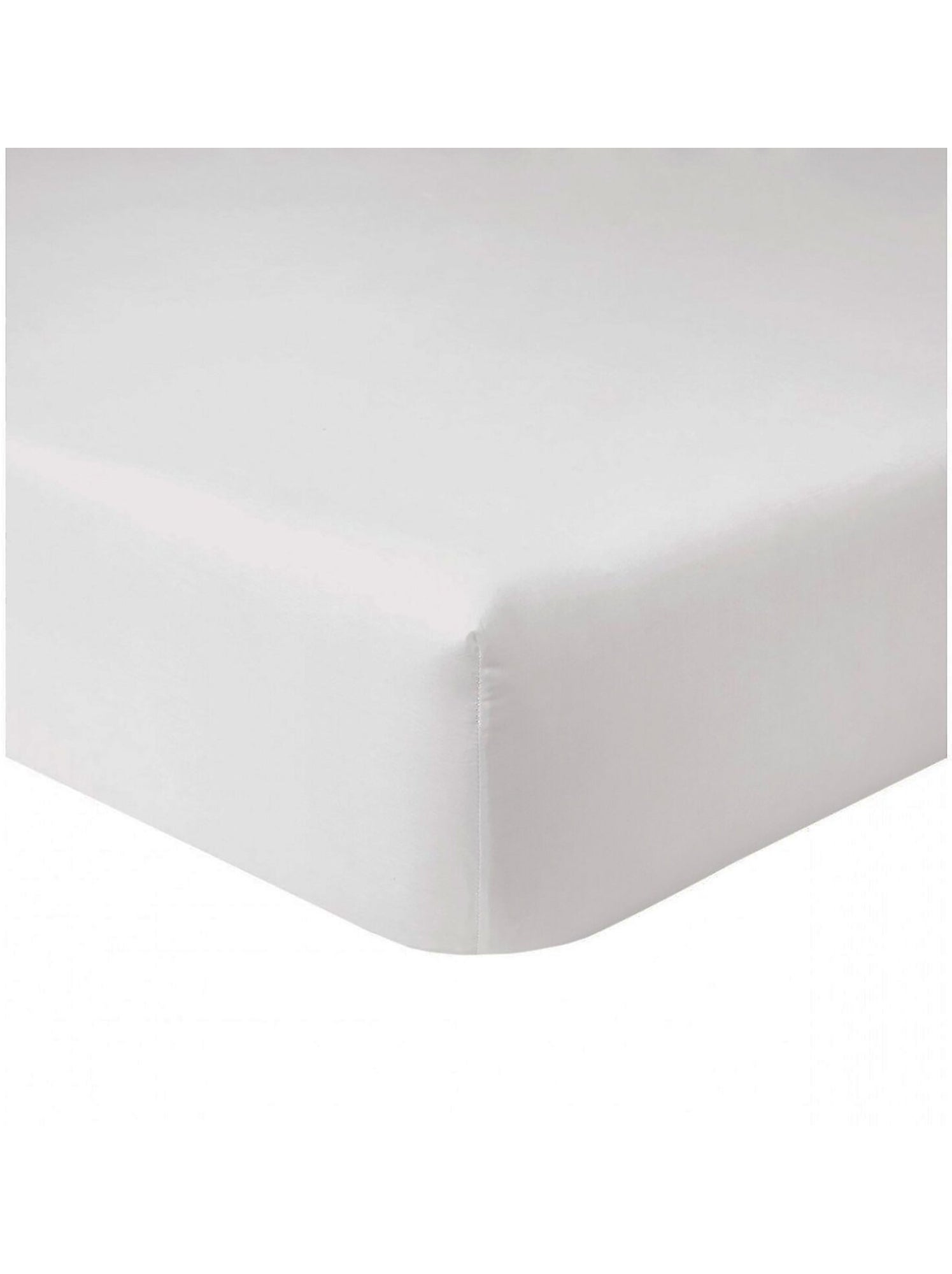 Drap housse 100 % percale de coton mura - Blanc