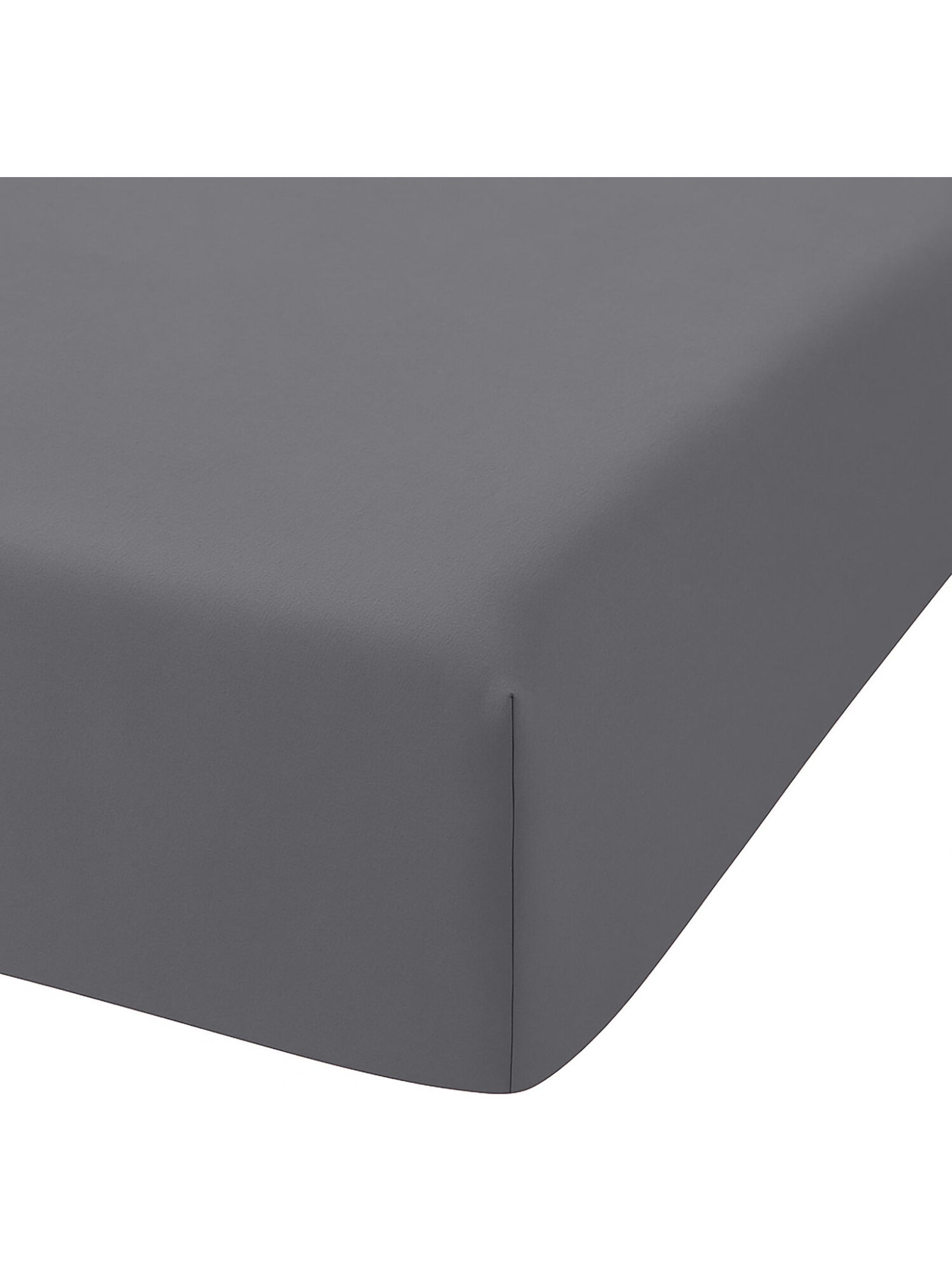 Drap housse 100 % percale de coton mura - gris anthracite