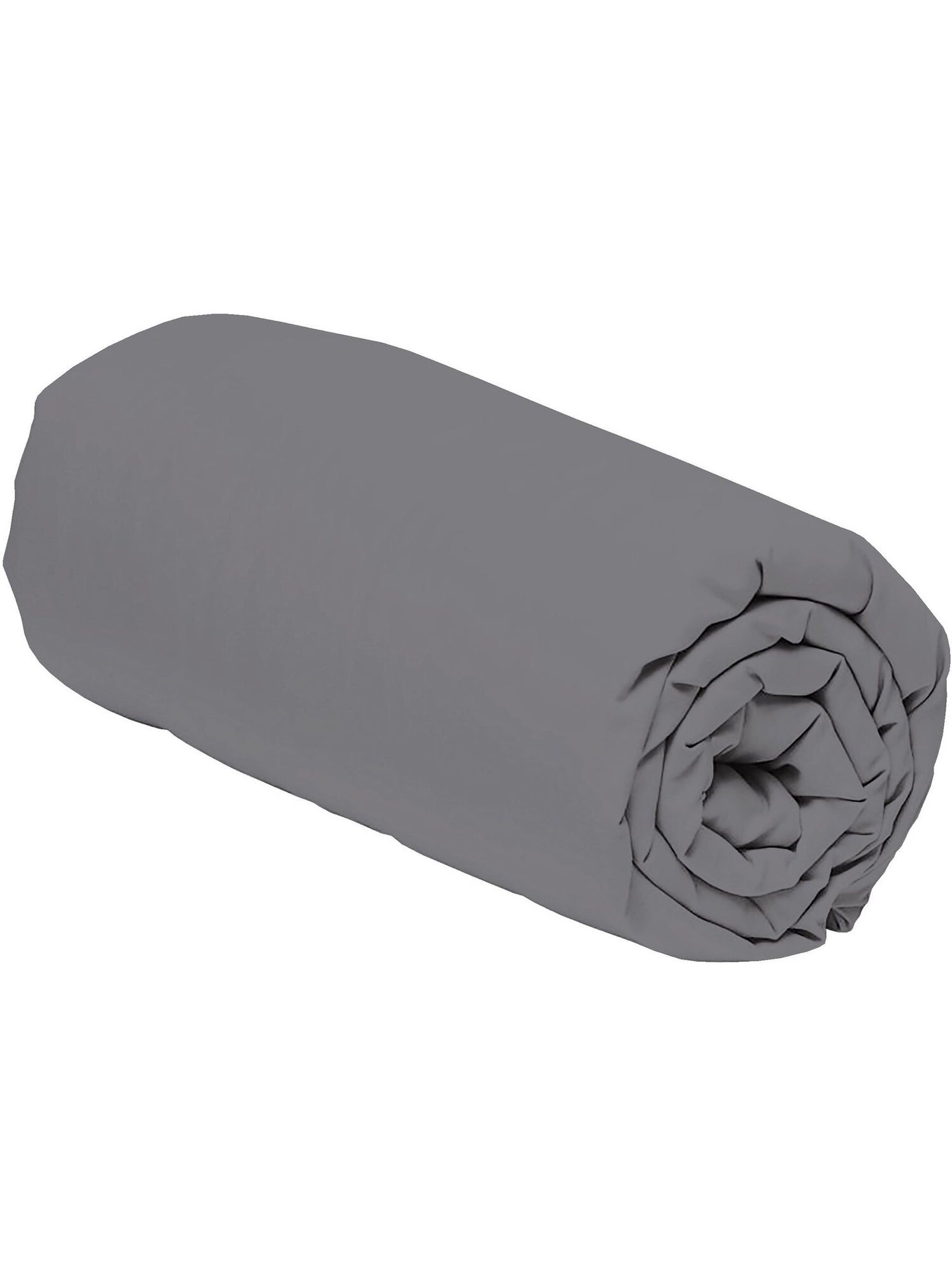 Drap housse 100 % percale de coton mura - gris anthracite