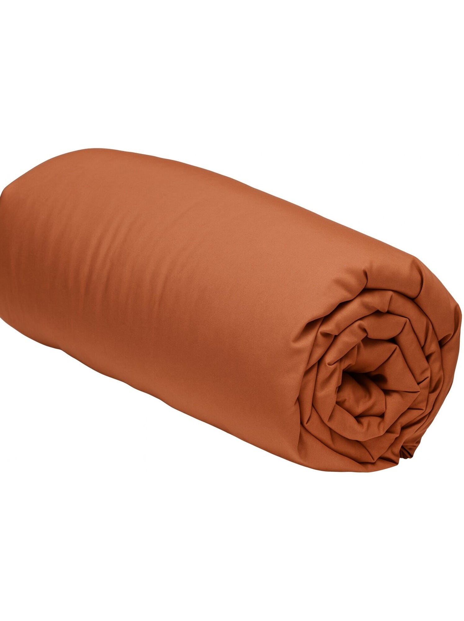 Drap housse 100 % percale de coton mura - Terracotta