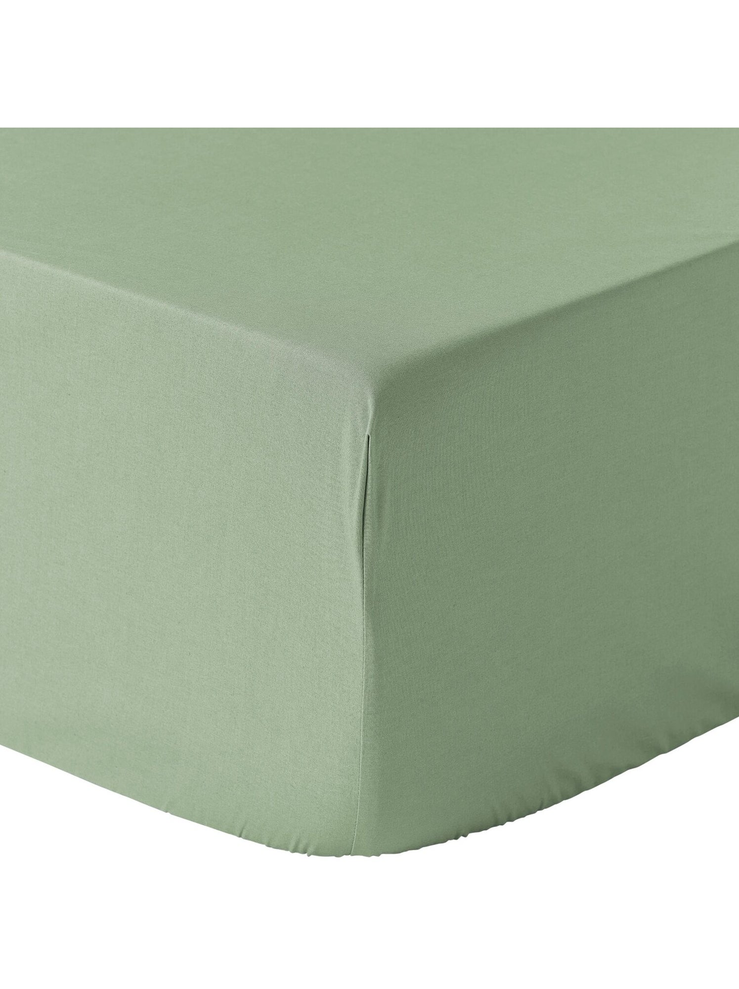 Drap housse 100 % percale de coton mura - Vert