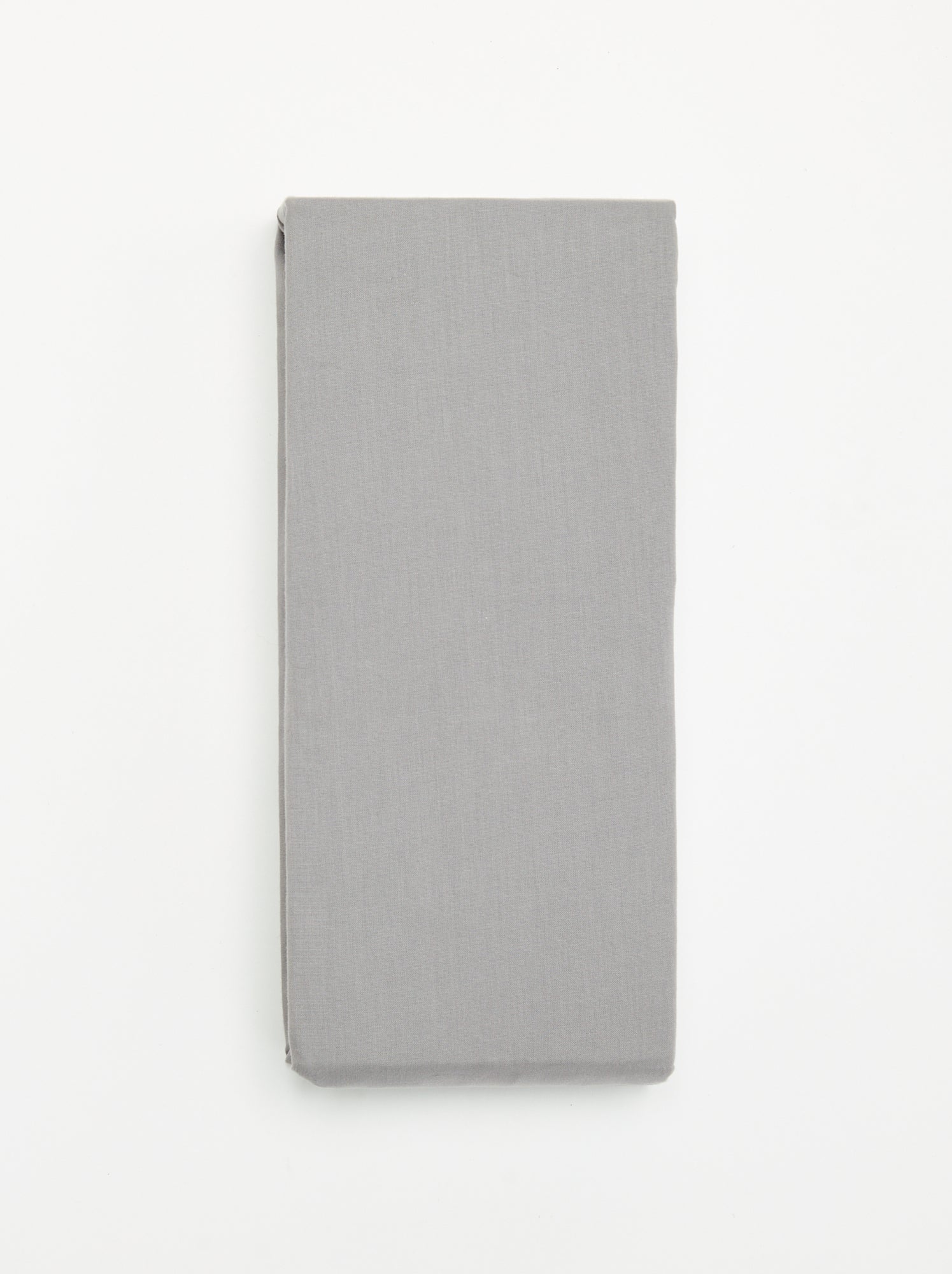 Drap housse uni 140 x 200 cm en coton - Gris