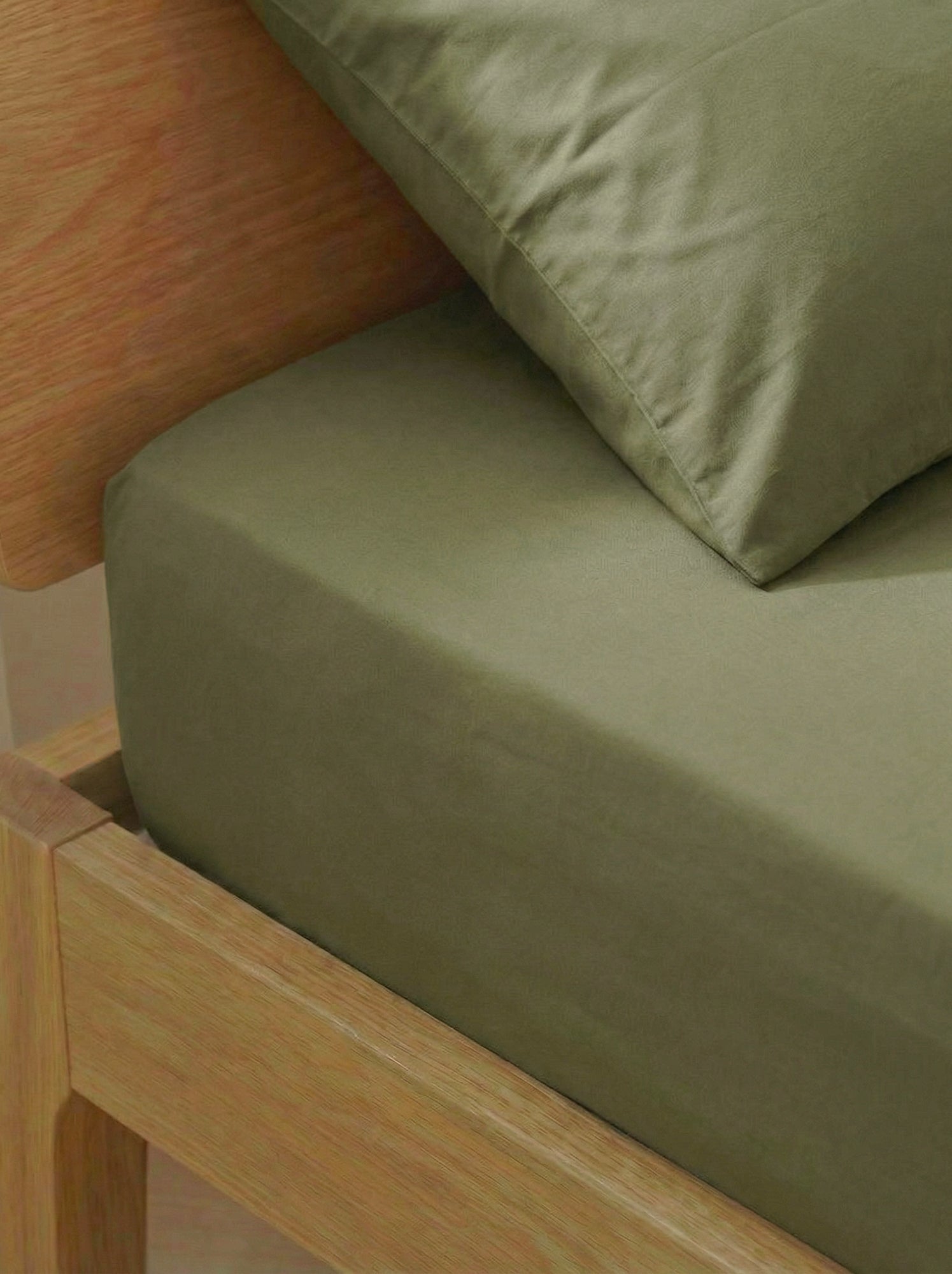 Drap housse uni 140 x 200 cm en coton - Vert (CGW76_7)