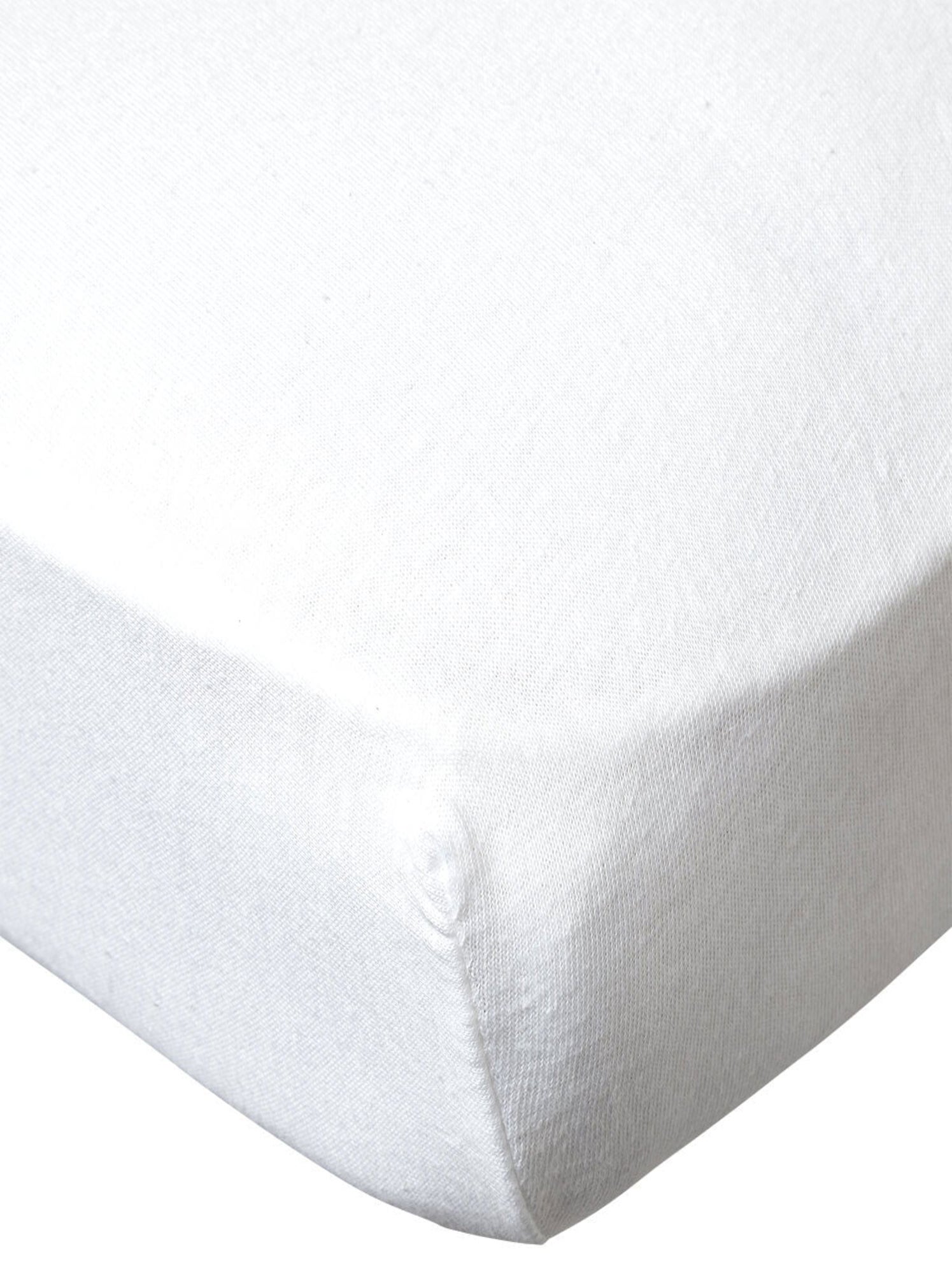 Drap housse bébé uni en coton doux - Blanc