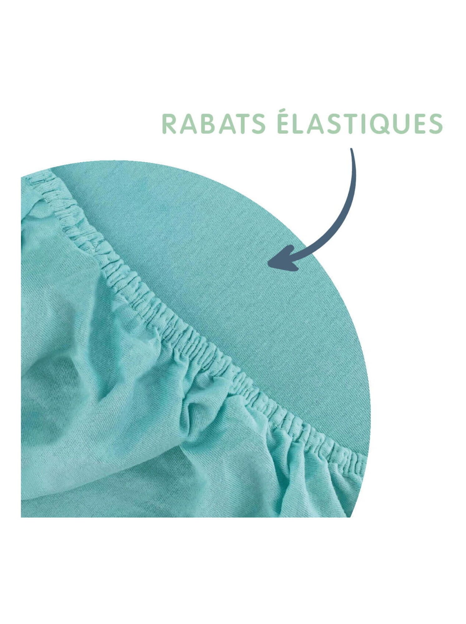 Drap housse bébé uni en coton doux - Taupe