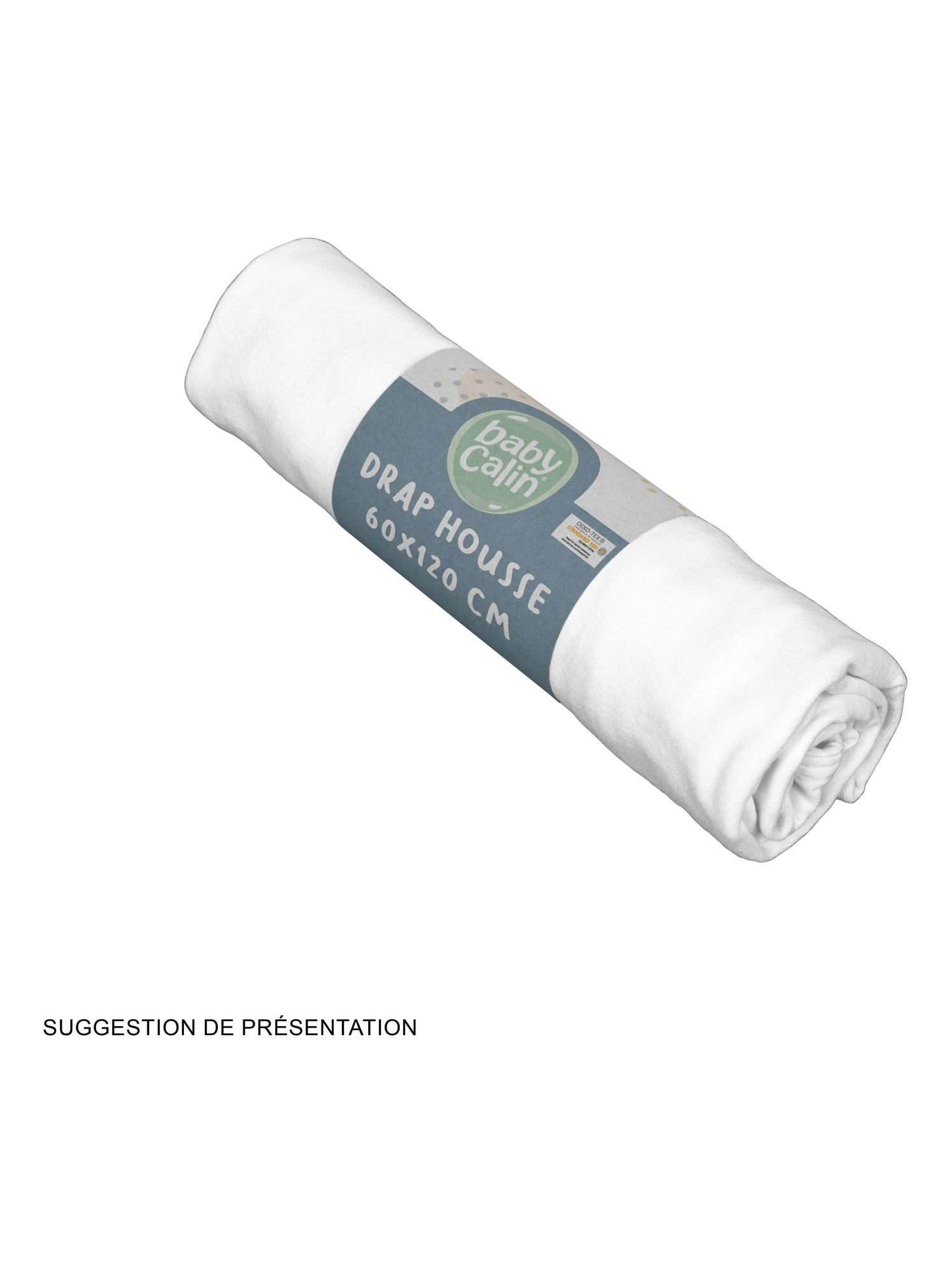 Drap housse bébé uni en coton doux - Blanc