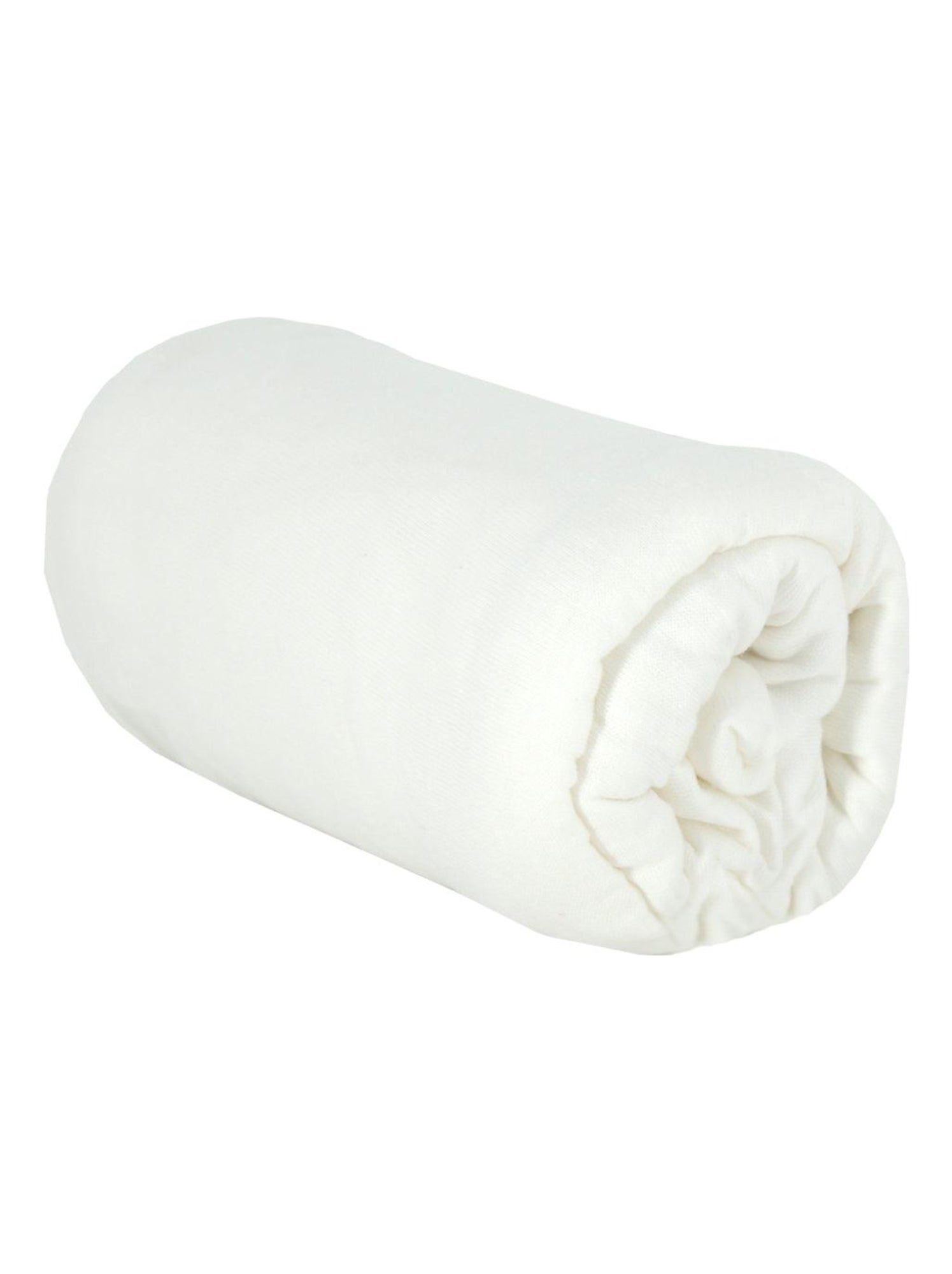 Drap housse bébé uni en coton doux - Blanc