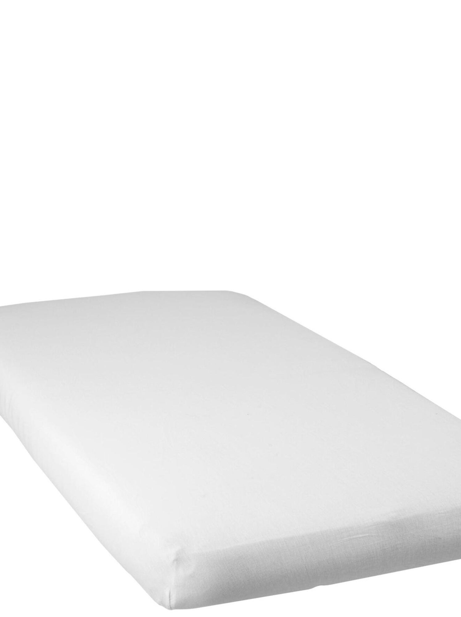 Drap housse bébé uni en coton doux - Blanc