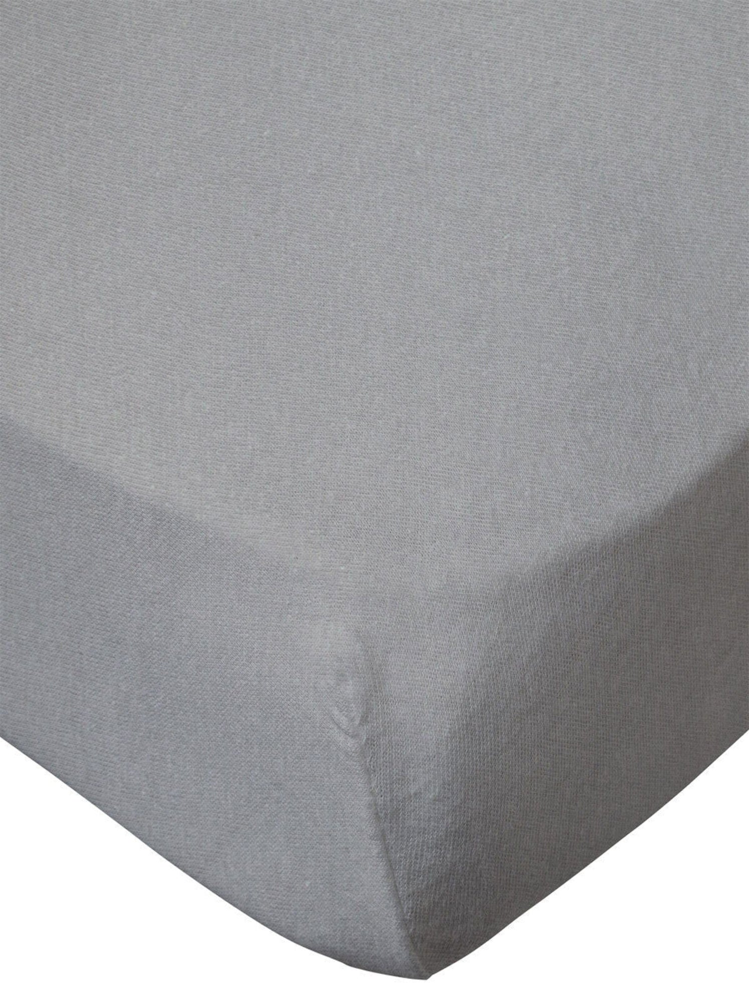 Drap housse bébé uni en coton doux - Gris